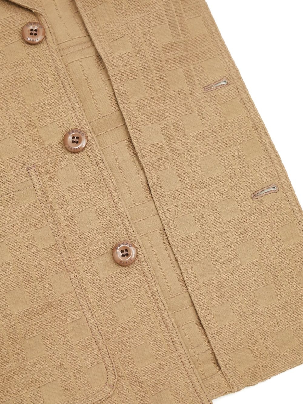 patterned-weave workwear jacket - 5