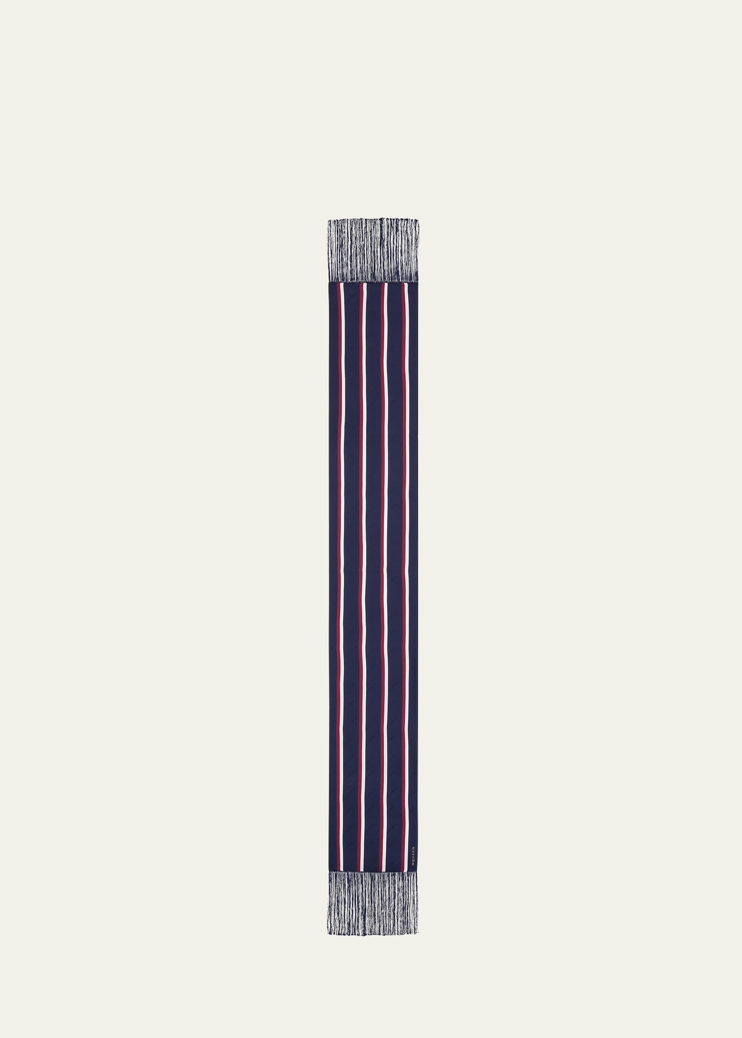 Twill Collegiate-Inspired Silk Scarf - 1