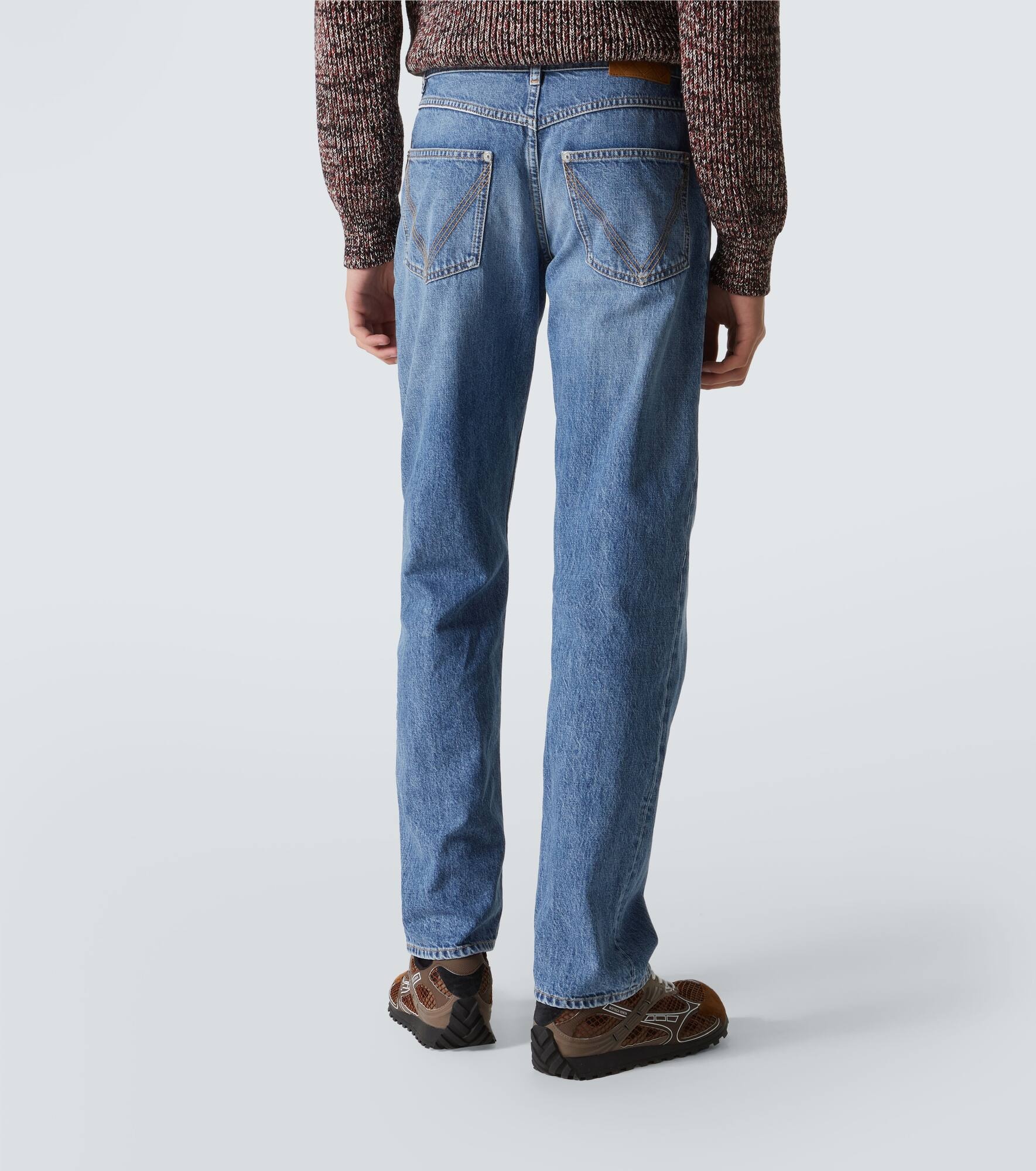 Distressed straight jeans - 4