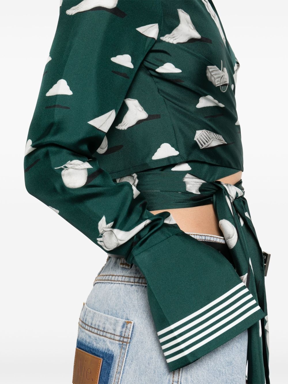 graphic-print blouse - 5