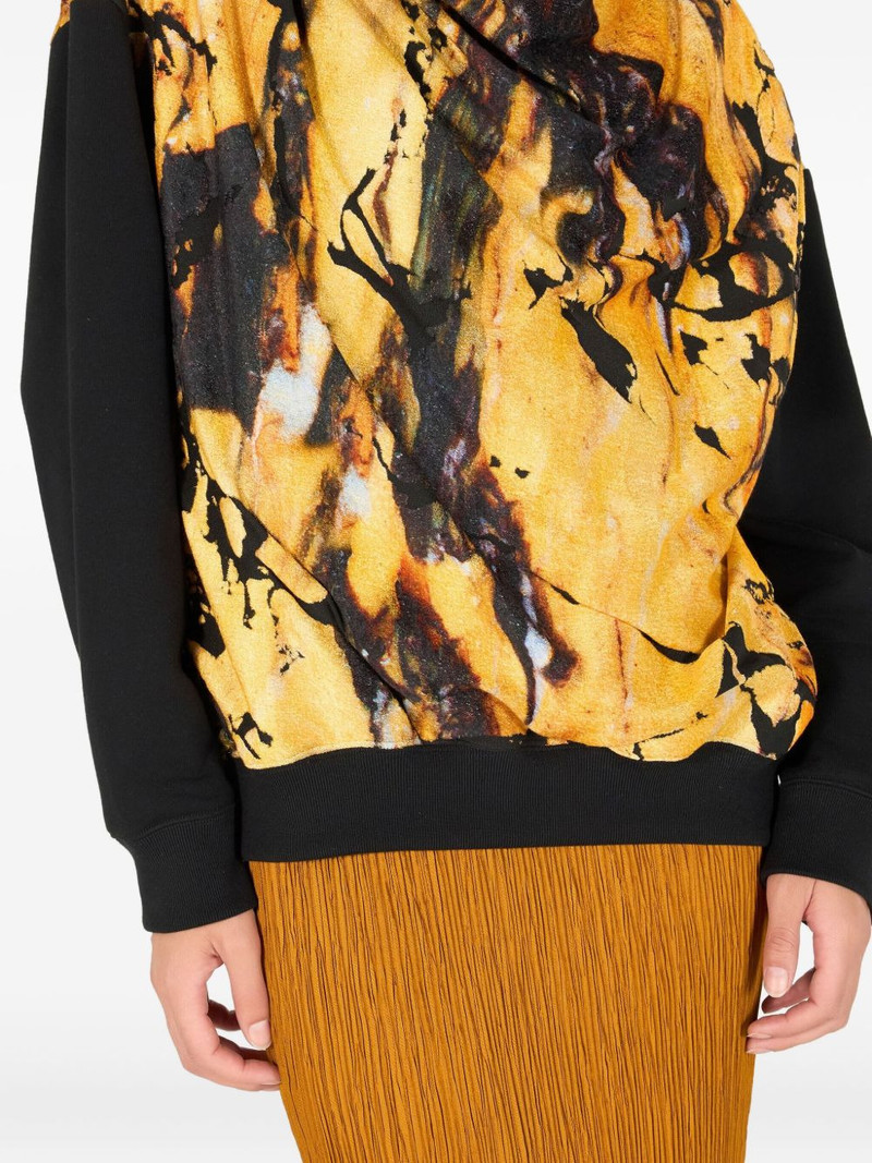 marble-print sweatshirt 5