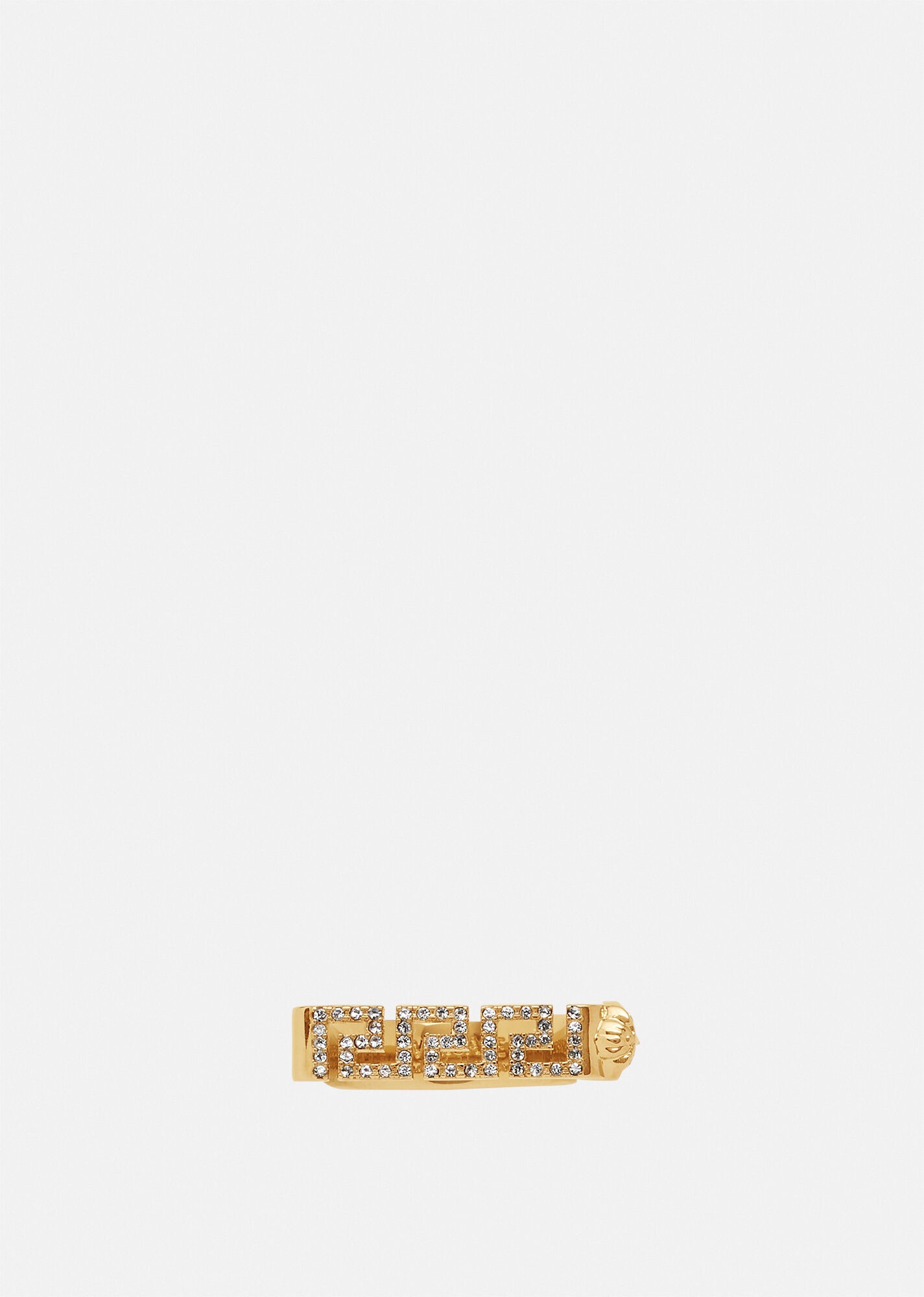 Crystal Greca Bar Ring - 1