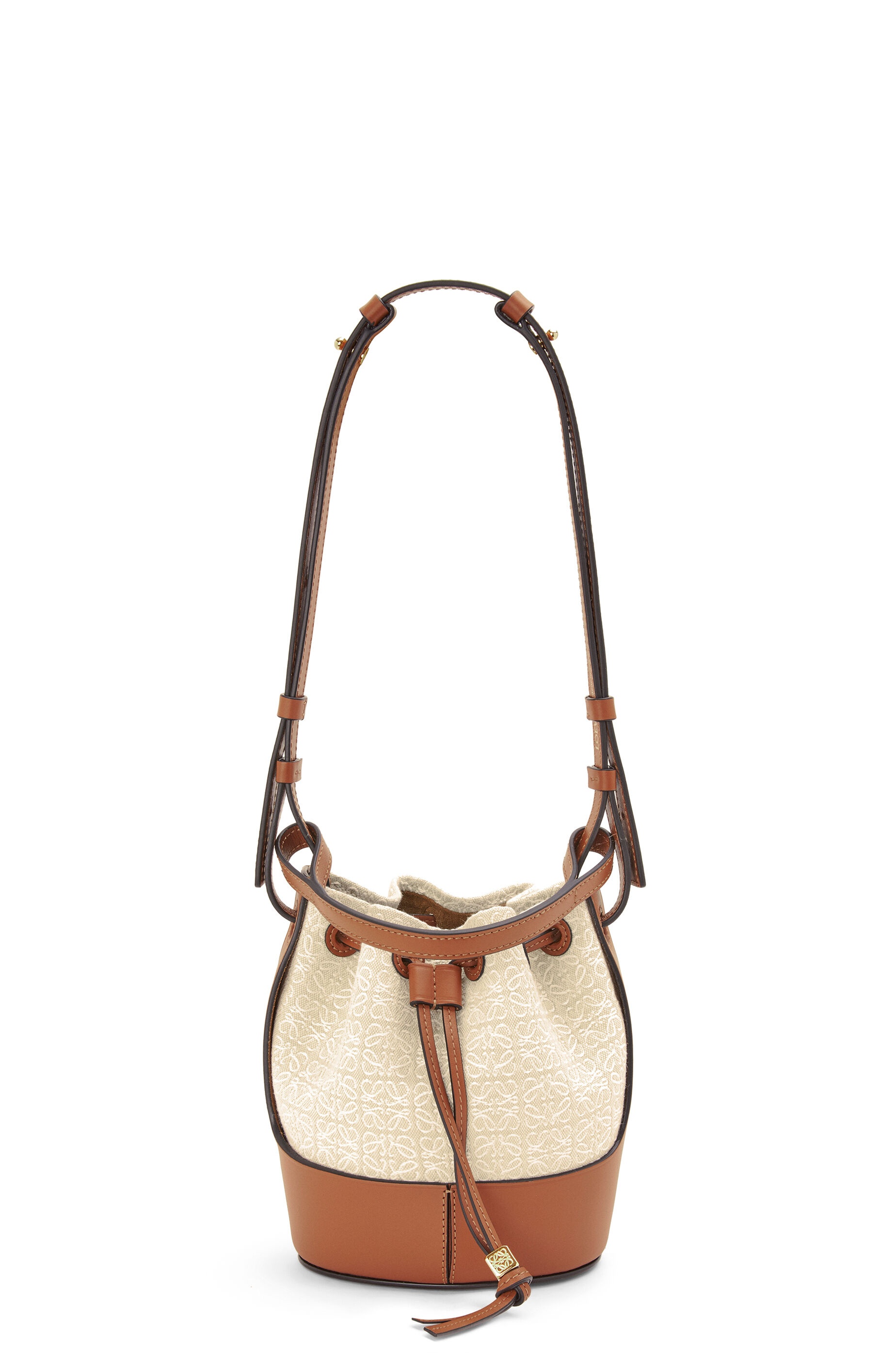 Mini Balloon bag in Anagram jacquard and calfskin - 5