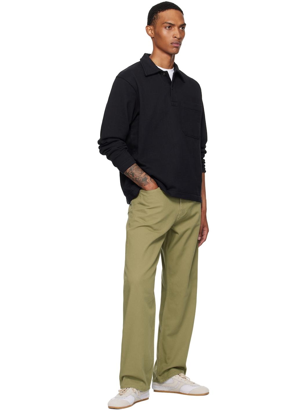 Black Fraser Relaxed Organic Loopback LS Polo - 4