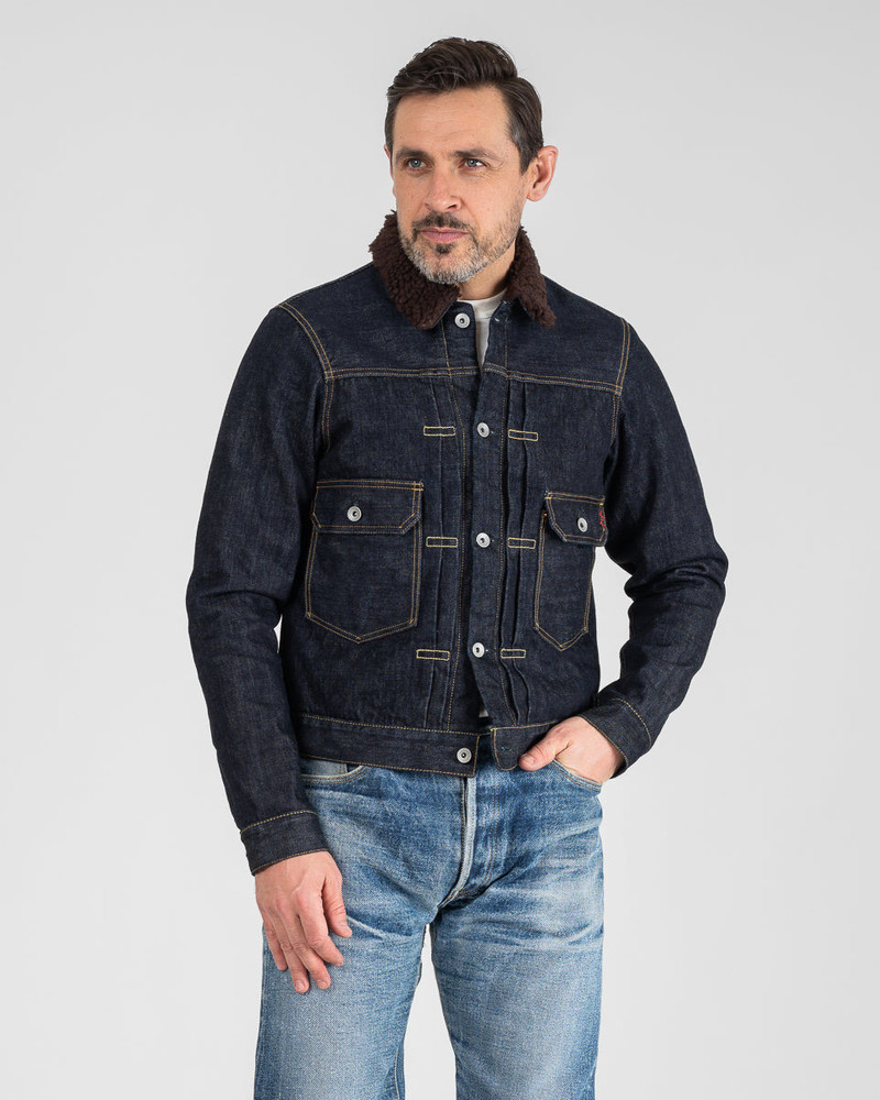 Iron Heart 16OZ SELVEDGE DENIM FLEECE LINED TYPE II - INDIGO outlook