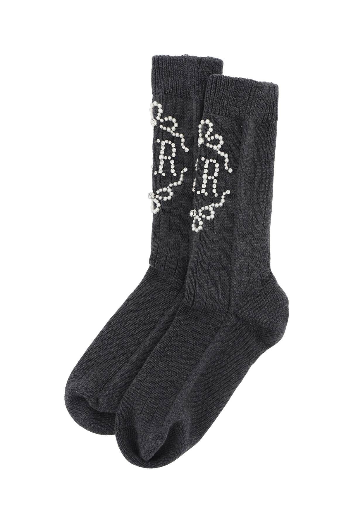 SR SOCKS WITH PEARLS AND CRYSTALS - 2