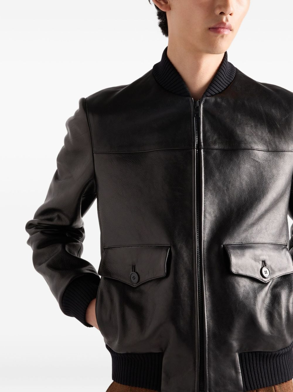 leather bomber jacket - 4