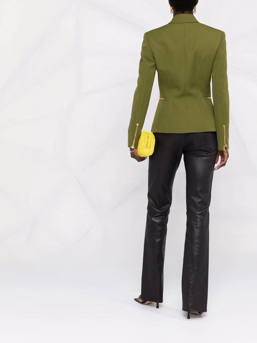 button-front peak-lapel blazer - 4