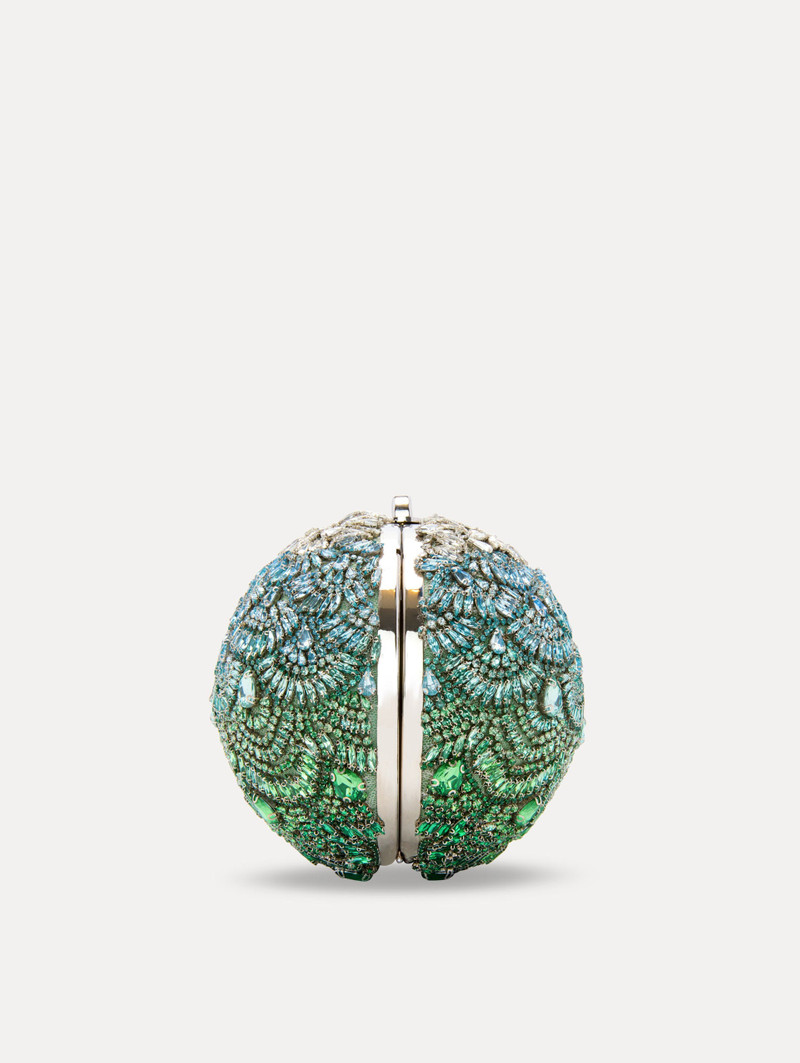 Oscar de la Renta CRYSTAL EMBROIDERED BILLIARD BAG outlook