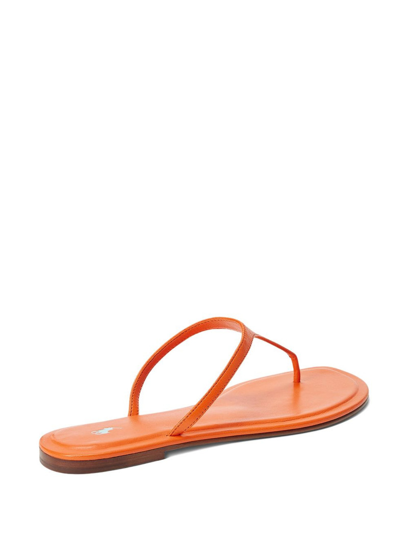 debossed leather thong sandals 4
