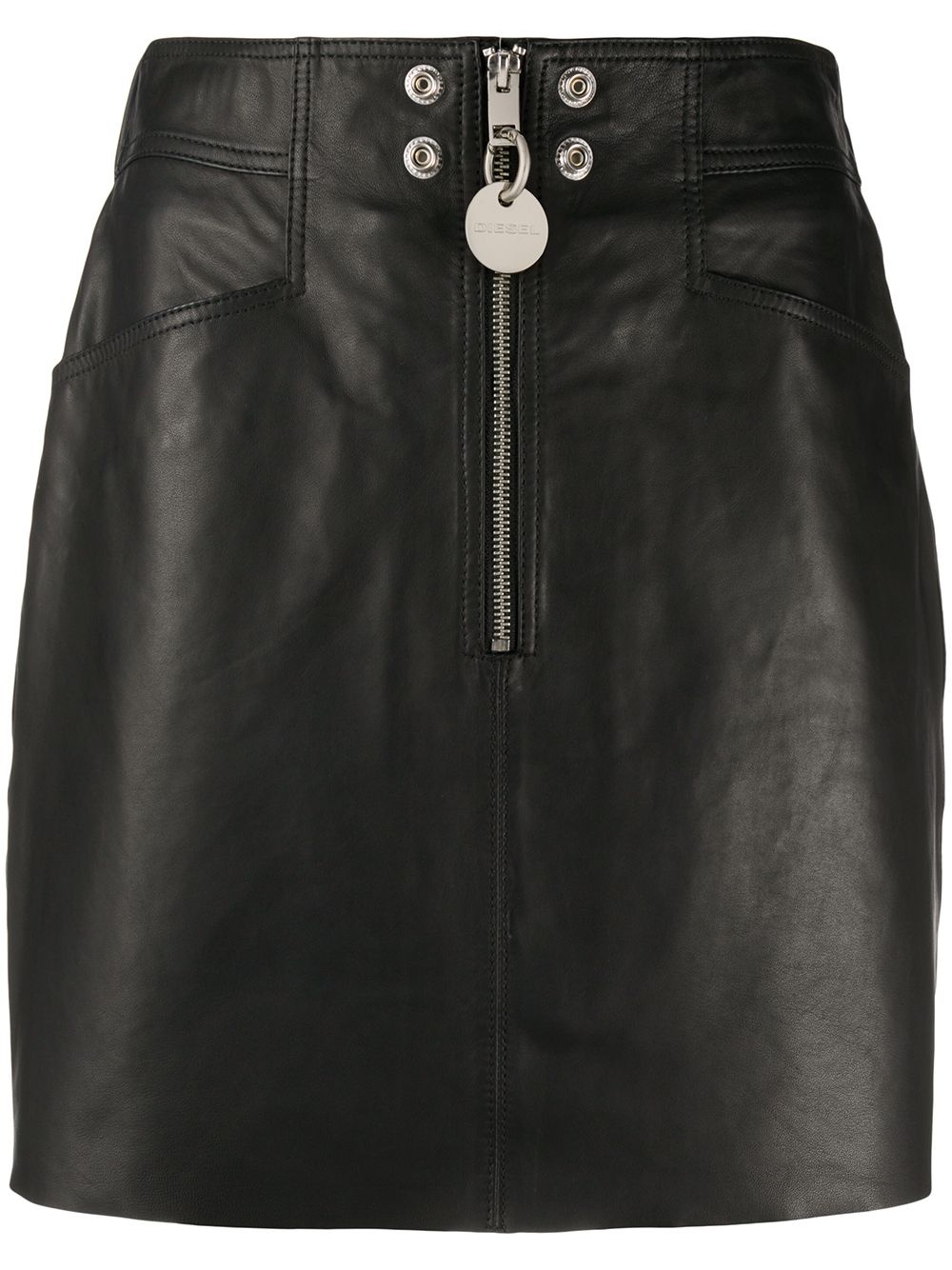 leather mini skirt - 1