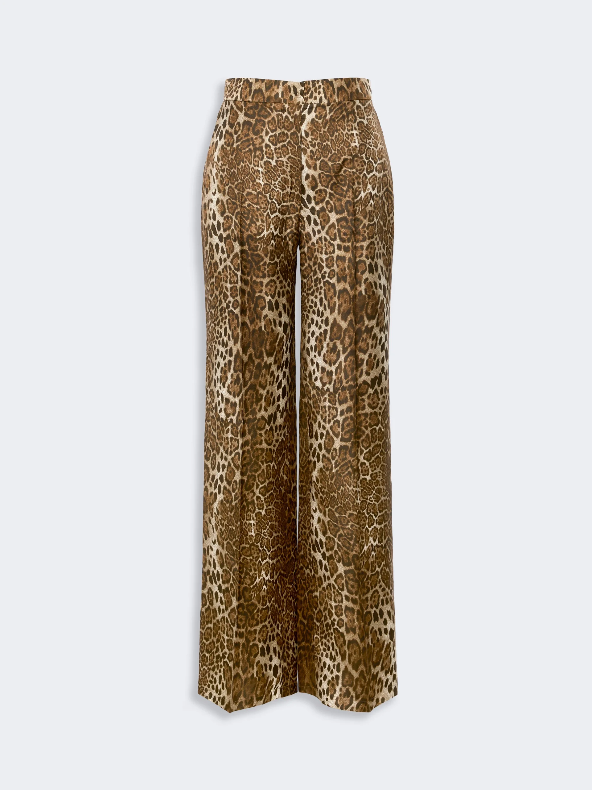 ROMANA Printed silk trousers - BROWN - 1