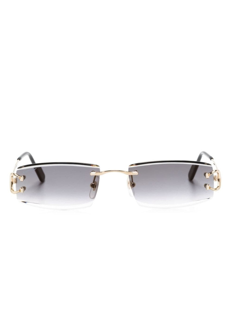 rectangle-frame rimless sunglasses 1