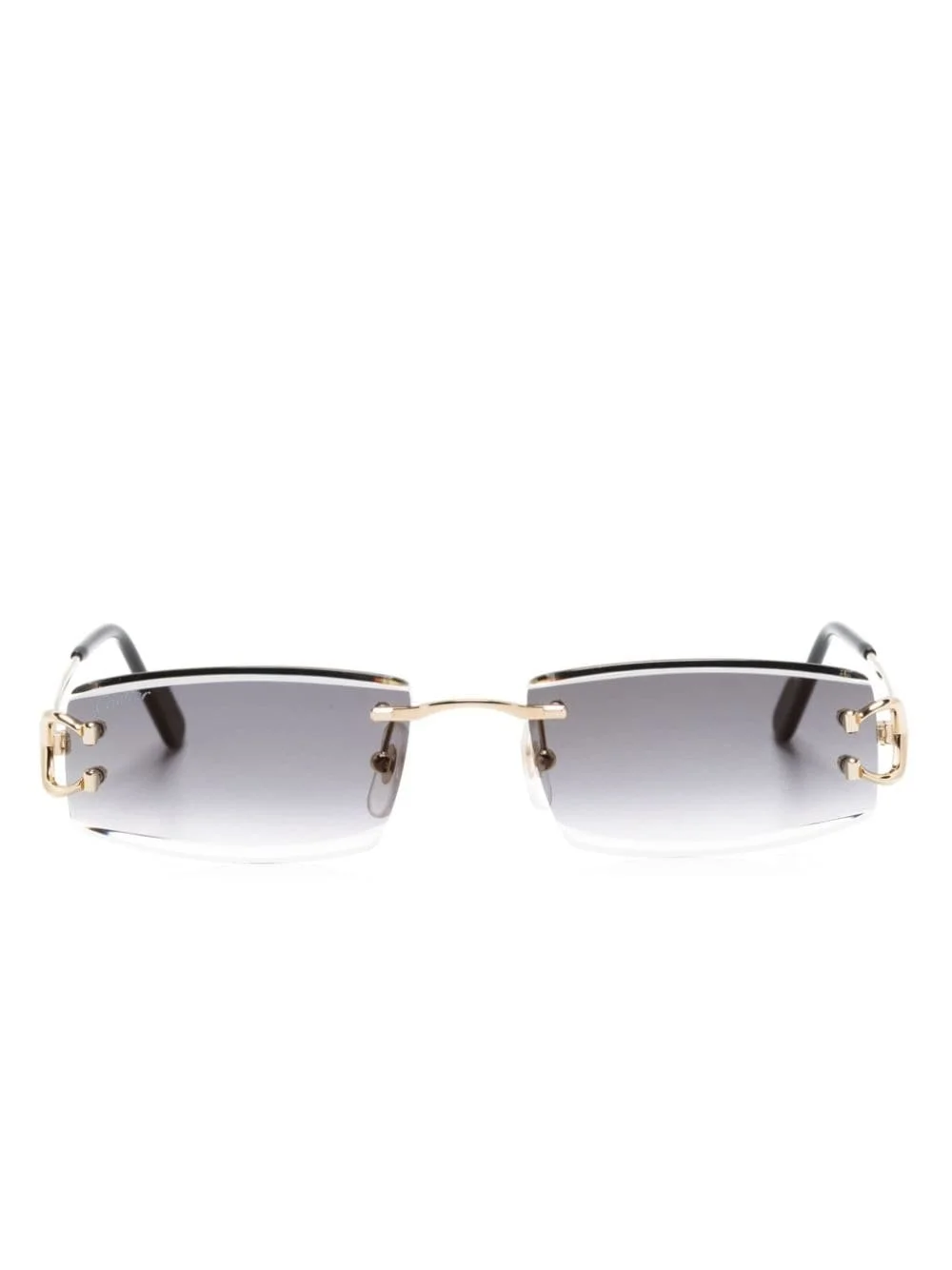 rectangle-frame rimless sunglasses - 1