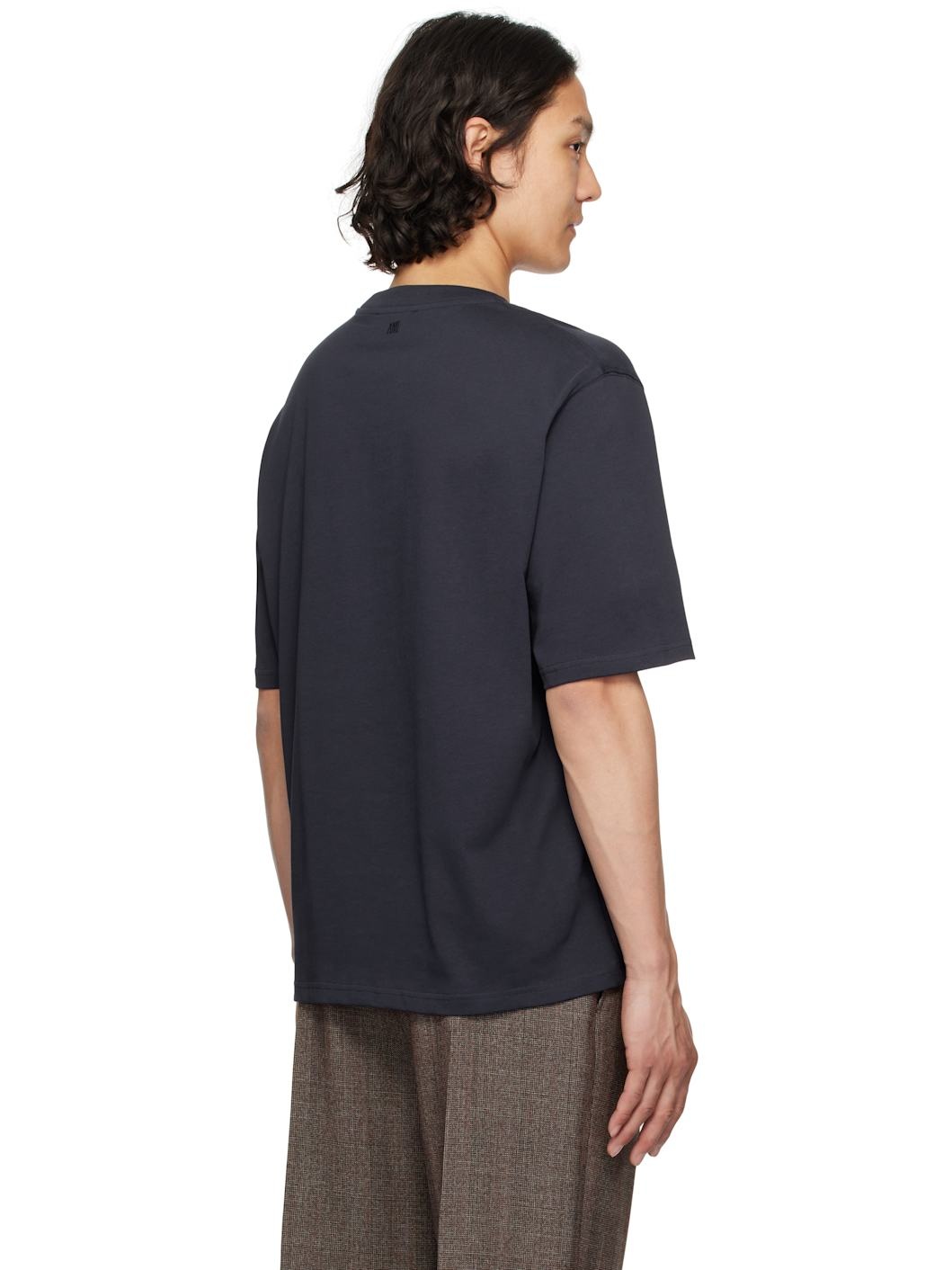 Navy Cotton Ami de Coeur Patch T-Shirt - 3