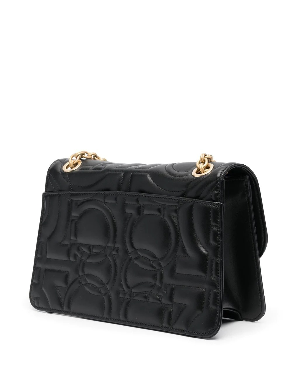 embossed Gancini shoulder bag - 3