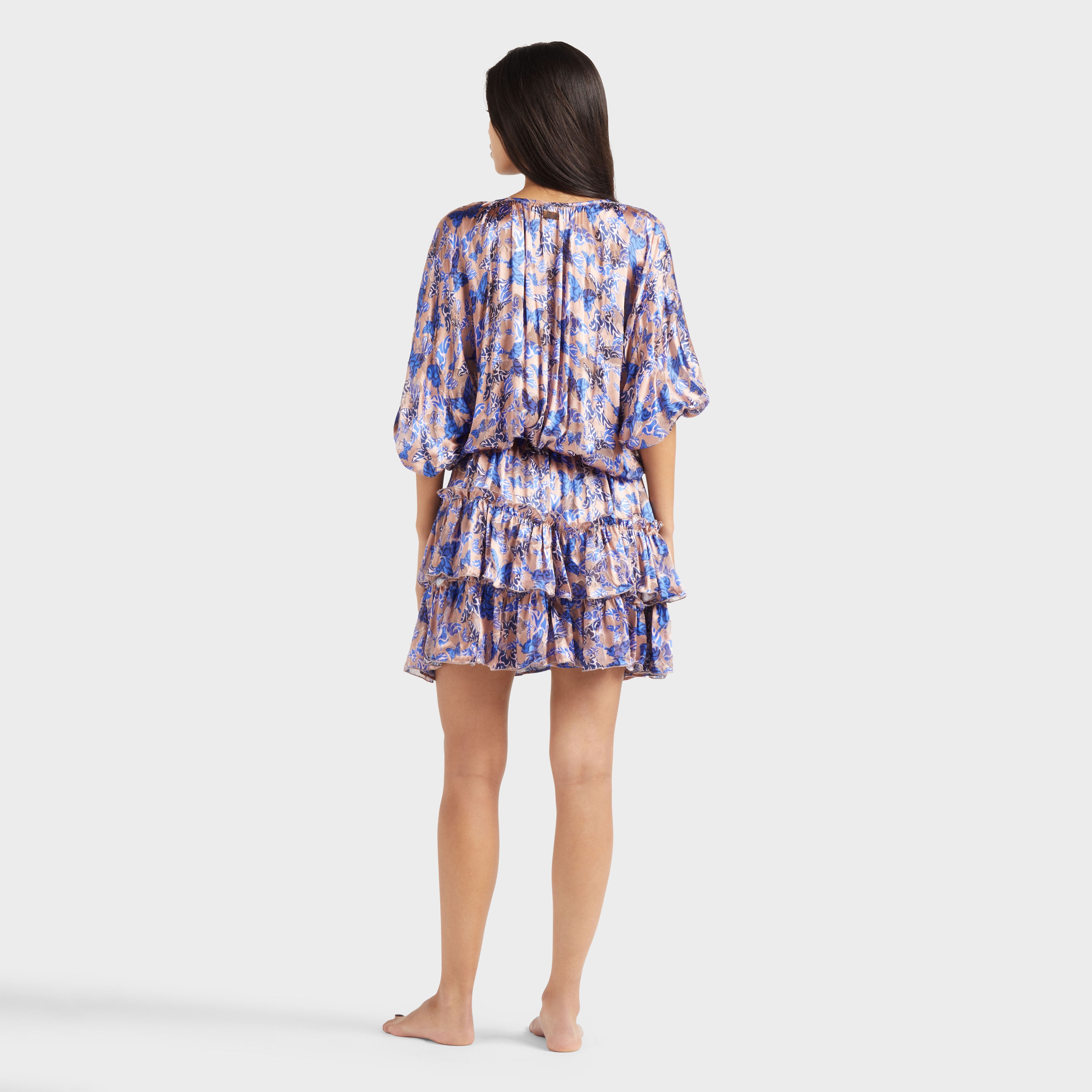 Women Viscose and Silk Dress Disco Butterflly - 4