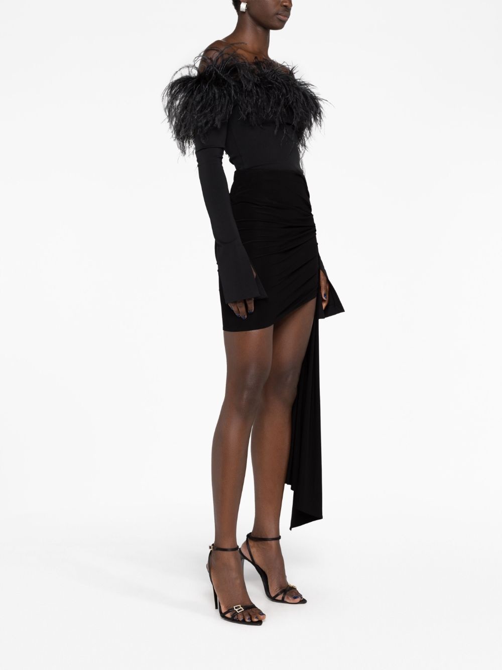 draped asymmetric miniskirt - 6