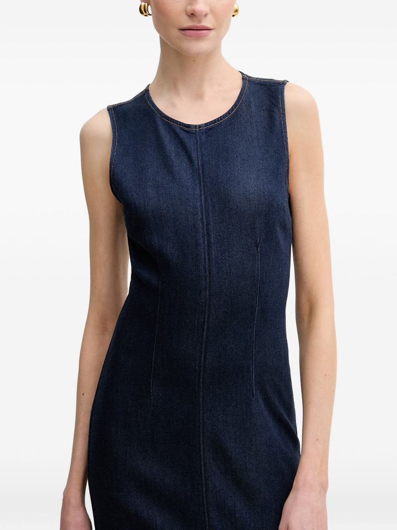 panelled sleeveless midi dress 1