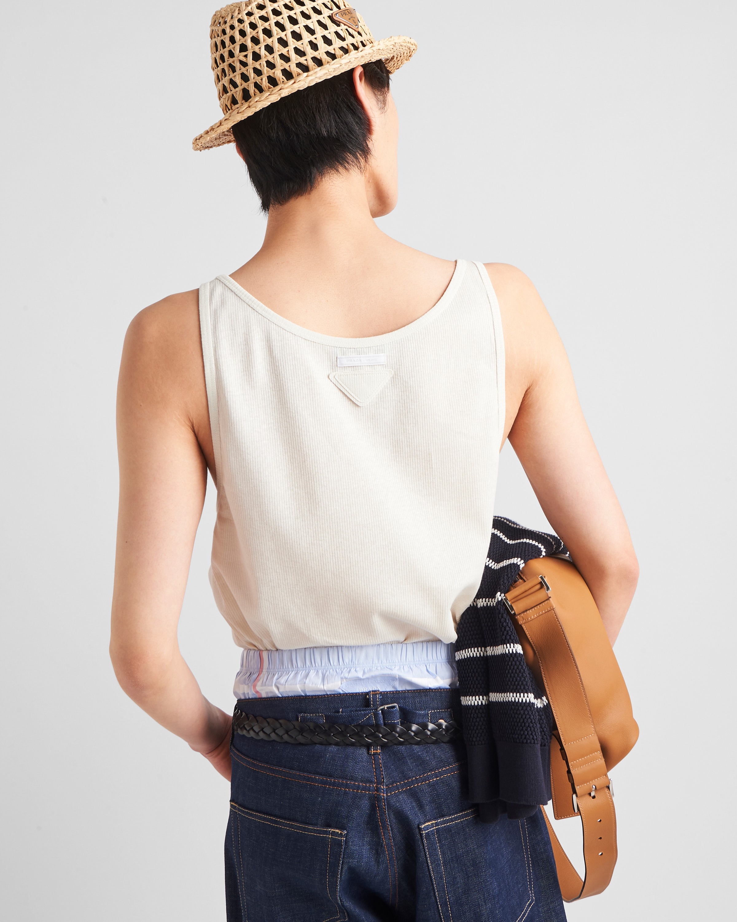 Linen and cotton tank top - 3