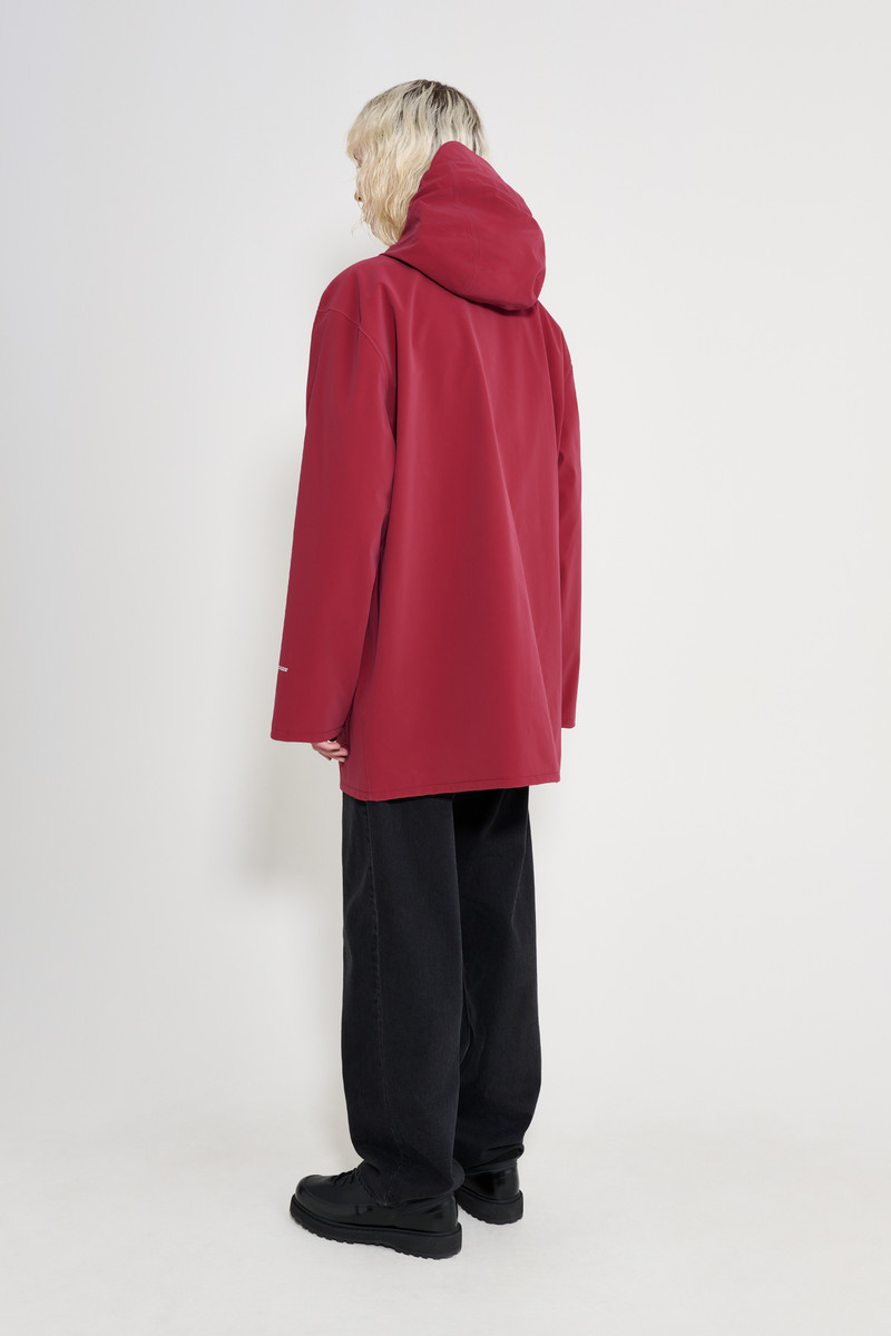 Stockholm Patch Raincoat Burgundy 3