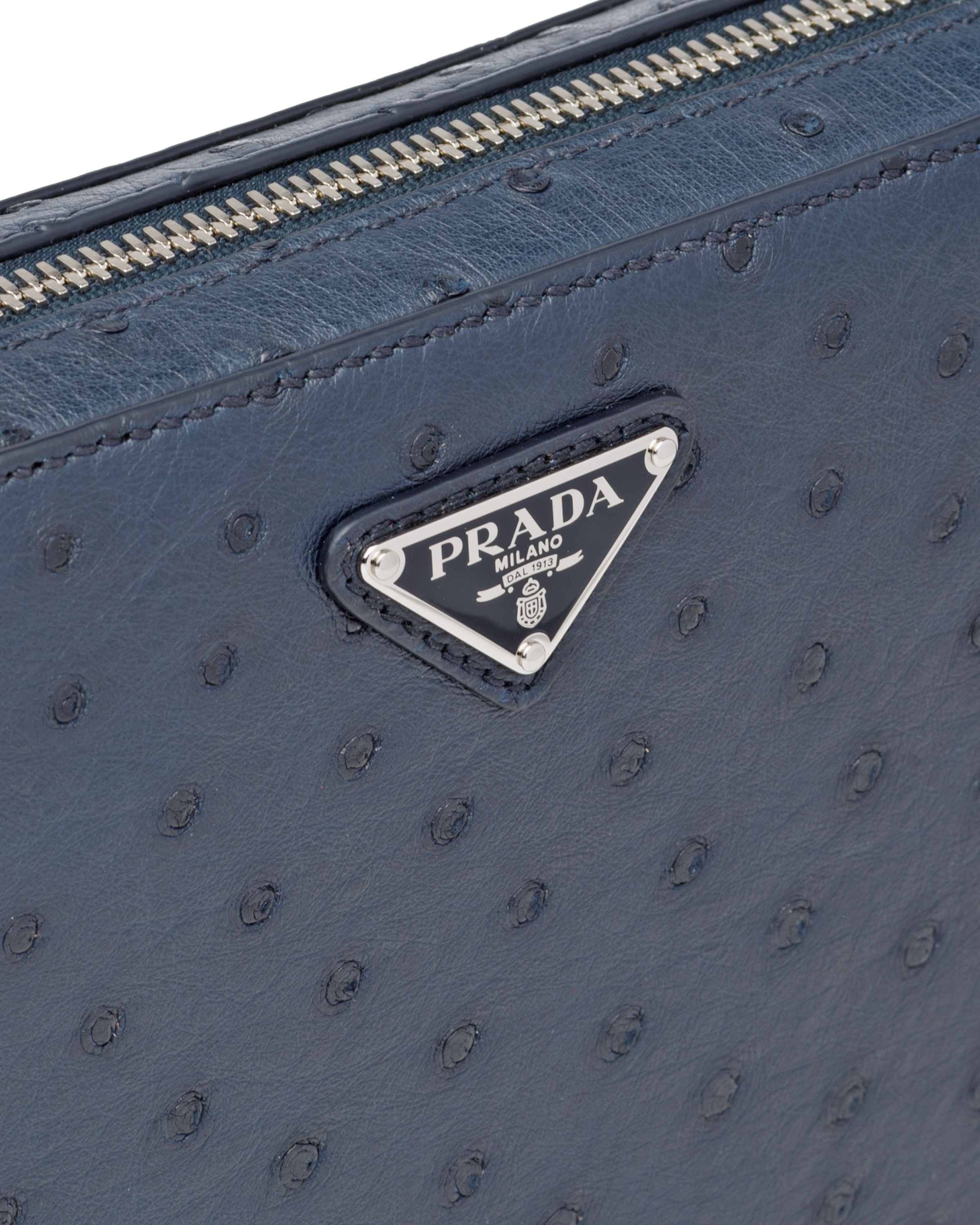 Ostrich Leather Clutch - 6
