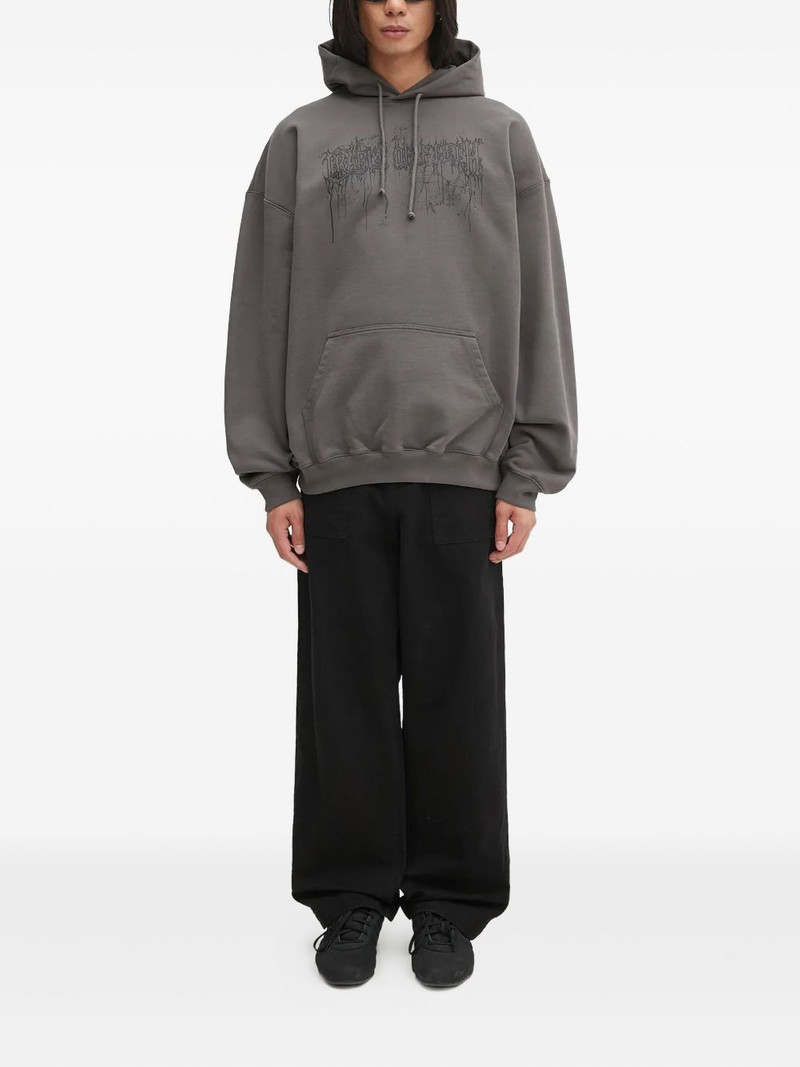 VETEMENTS graphic-print long-sleeve hoodie outlook