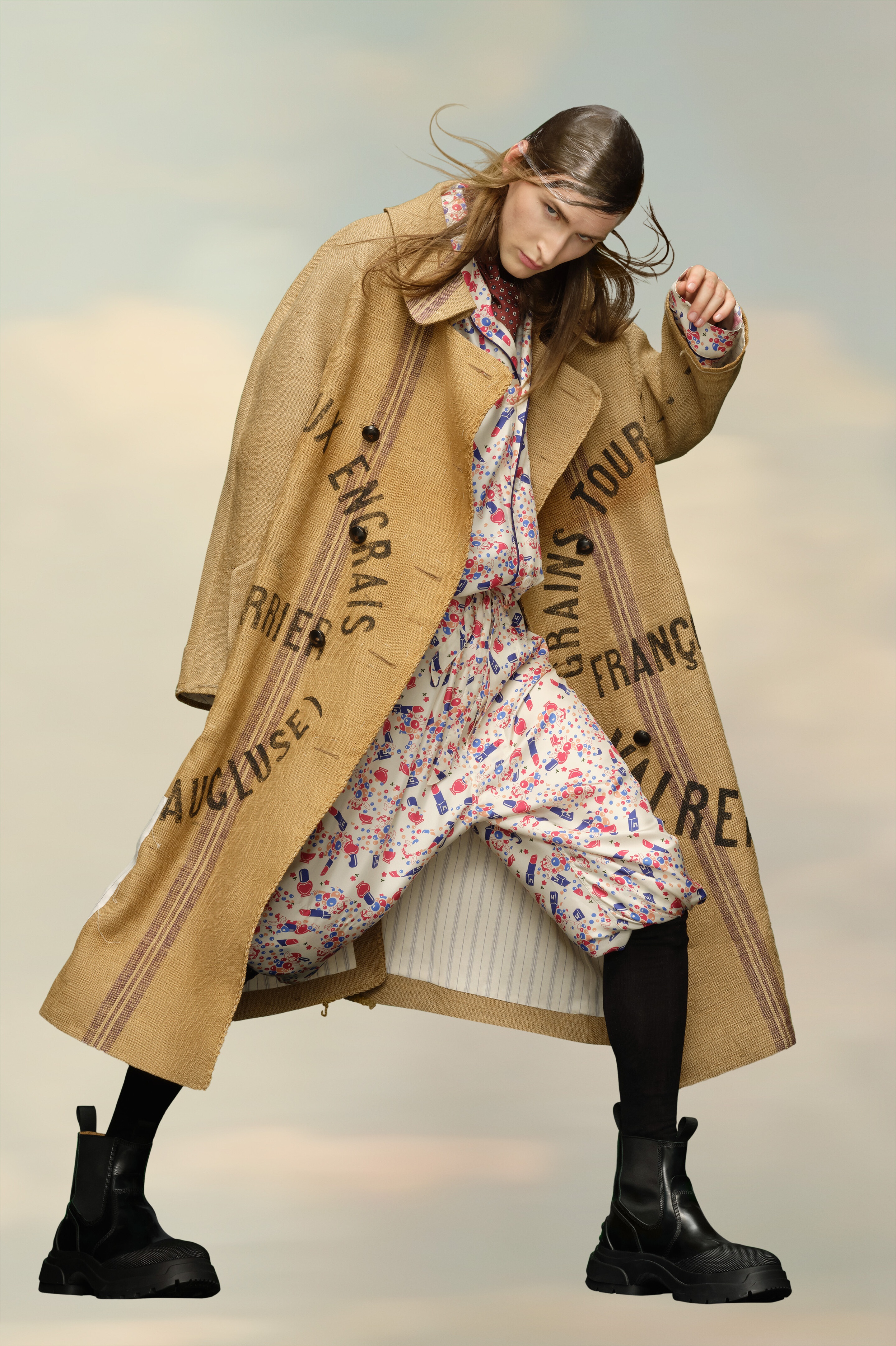 Recicla hessian coat - 3
