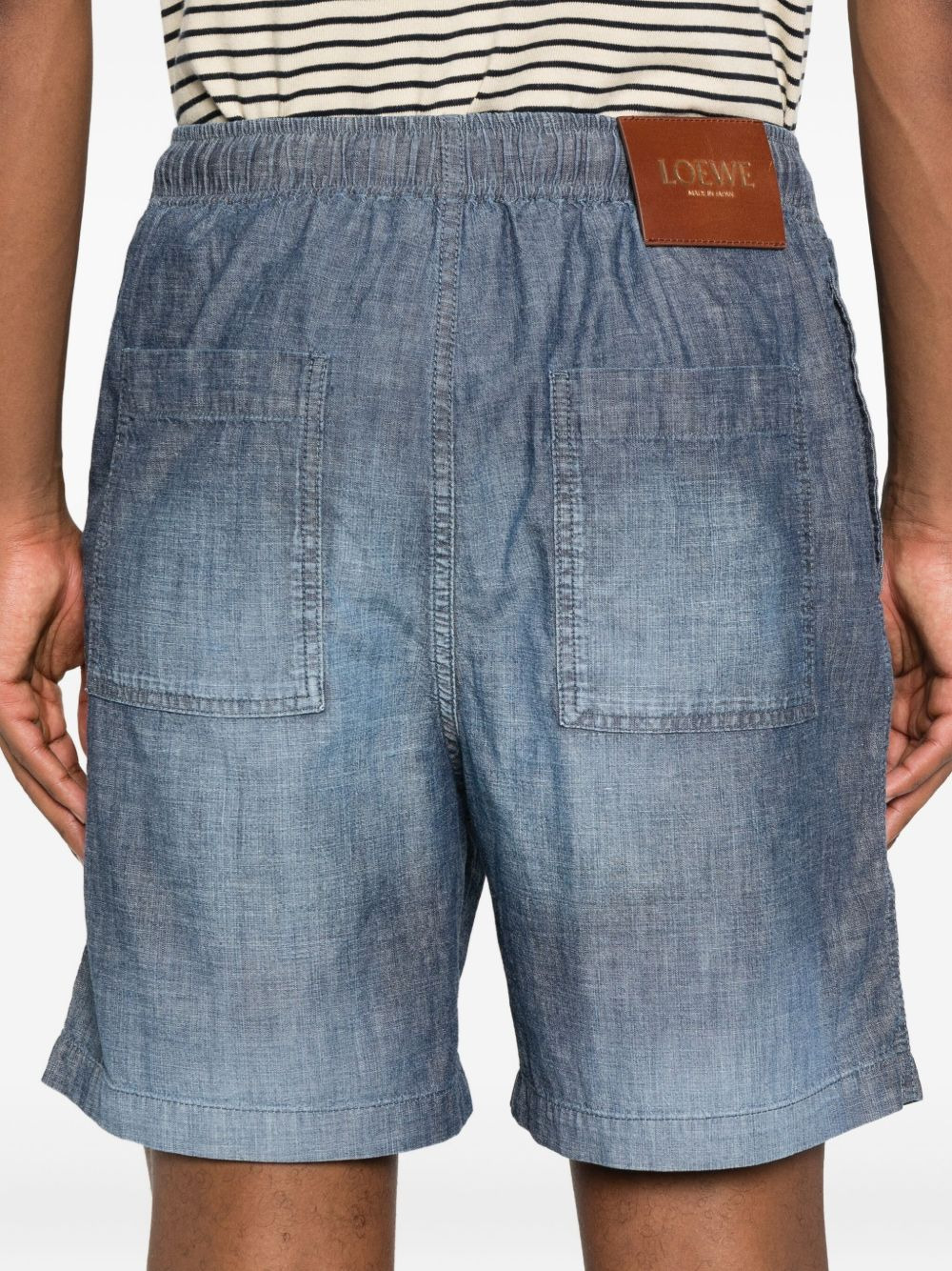 elasticated-waist cotton shorts - 5