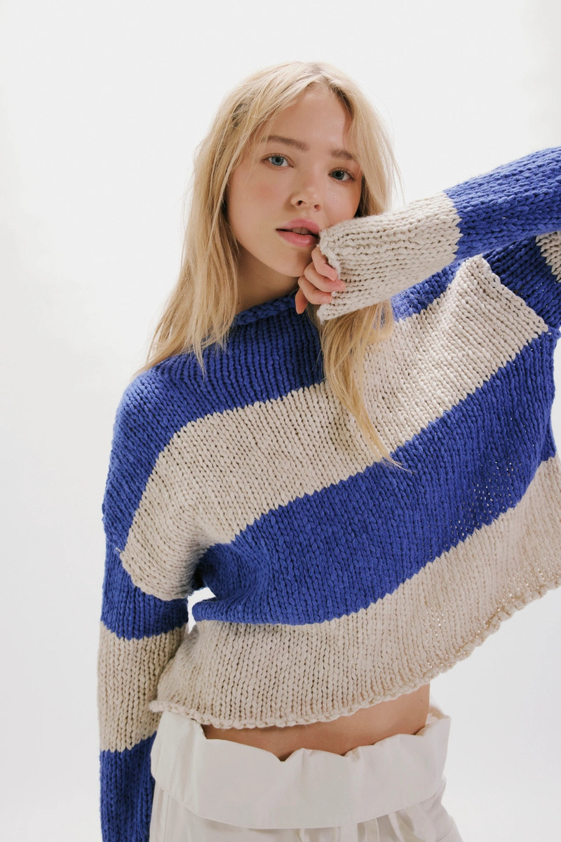 Opal Rollneck Knit Stripe Sweater 1