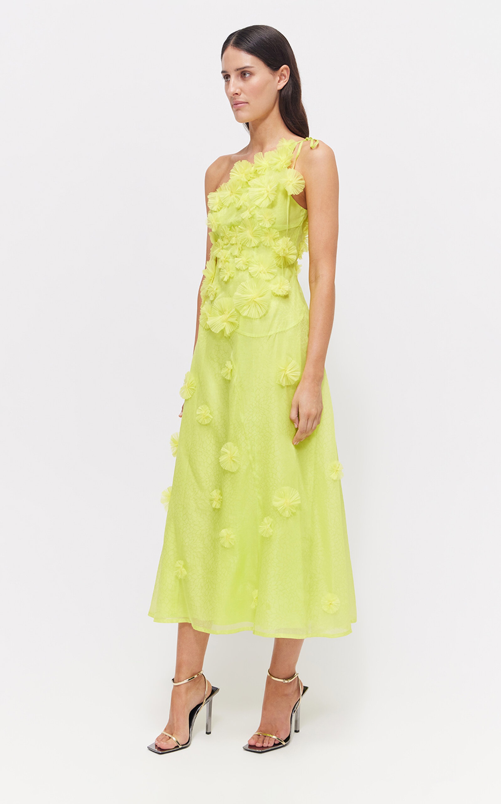 Whitley Embellished Silk Midi Dress green - 8