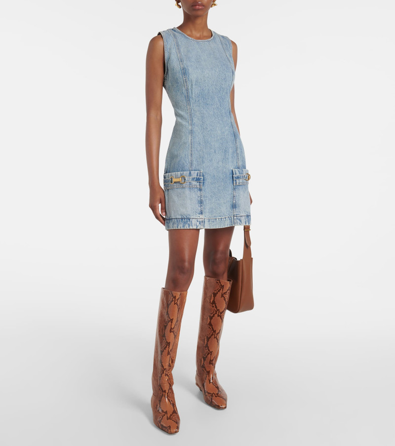 PARIS TEXAS Bettina snake-effect leather knee-high boots outlook