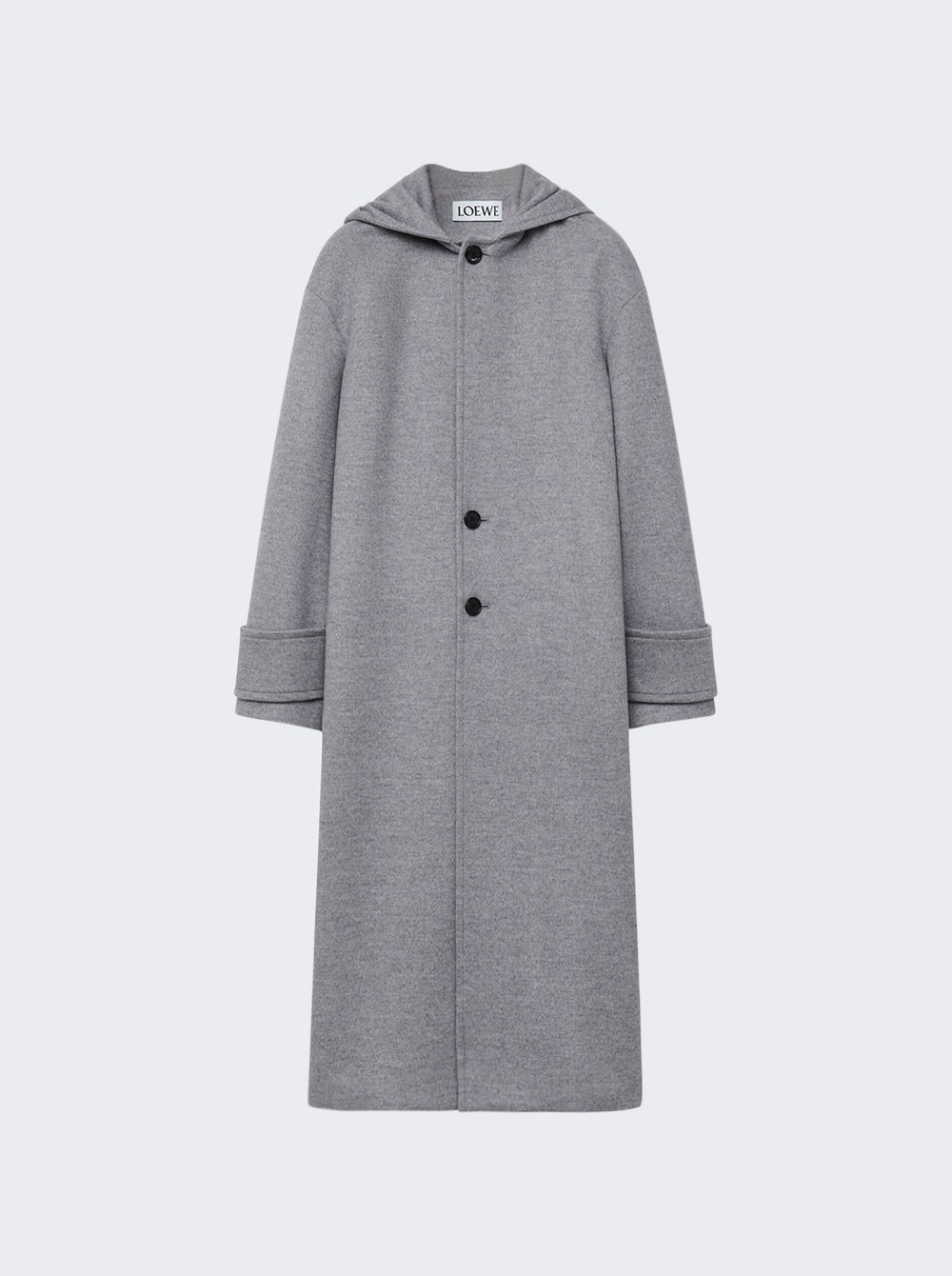 Hooded Coat Mélange Grey - 1