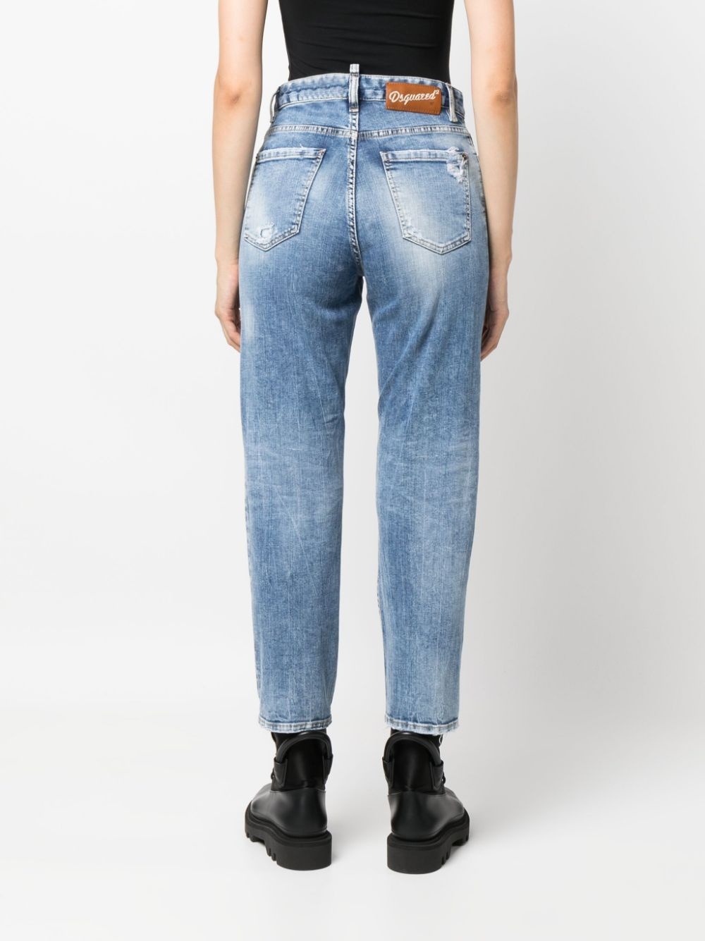 high-rise straight-leg jeans - 4