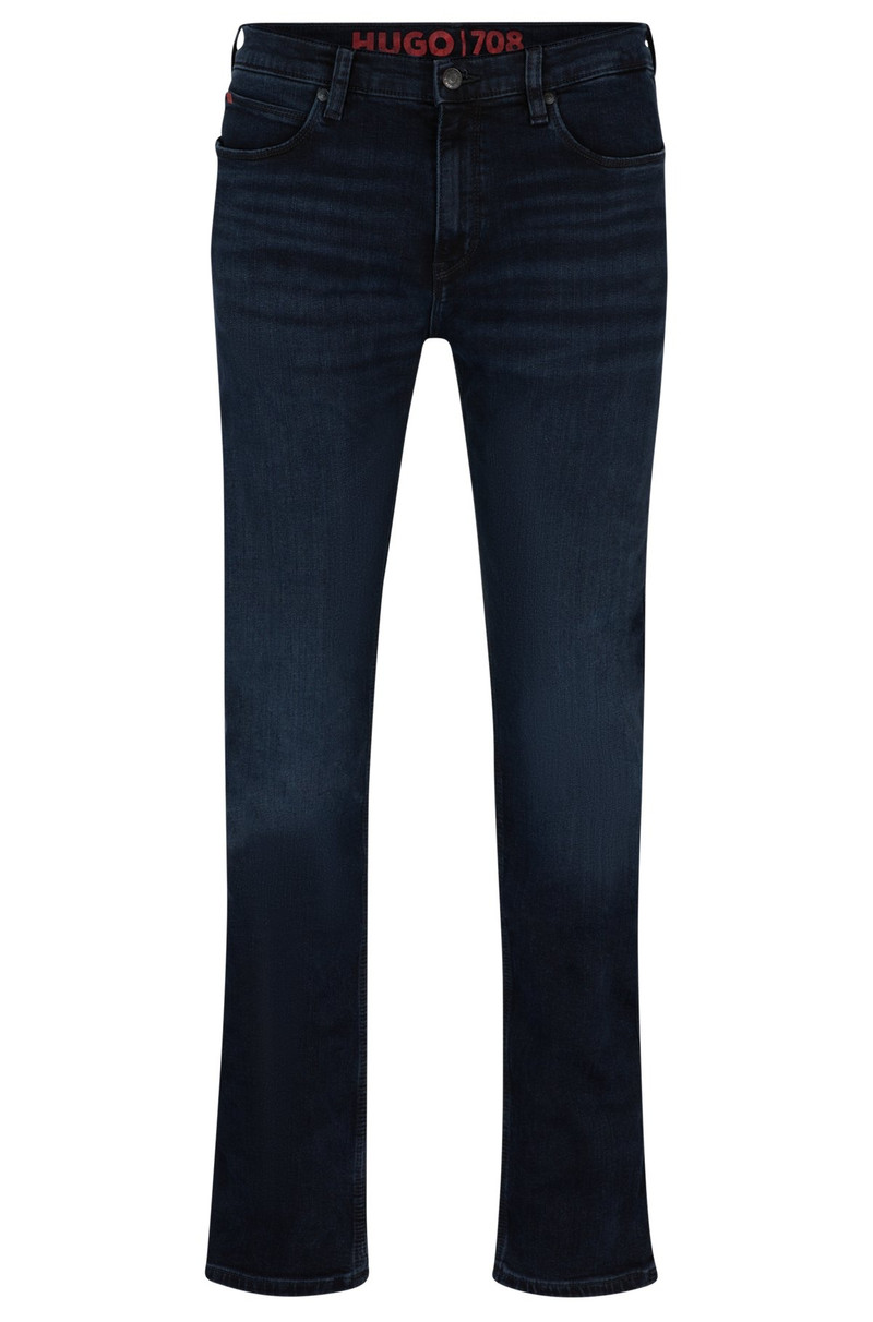 SLIM-FIT JEANS IN BLUE-BLACK STRETCH DENIM 1