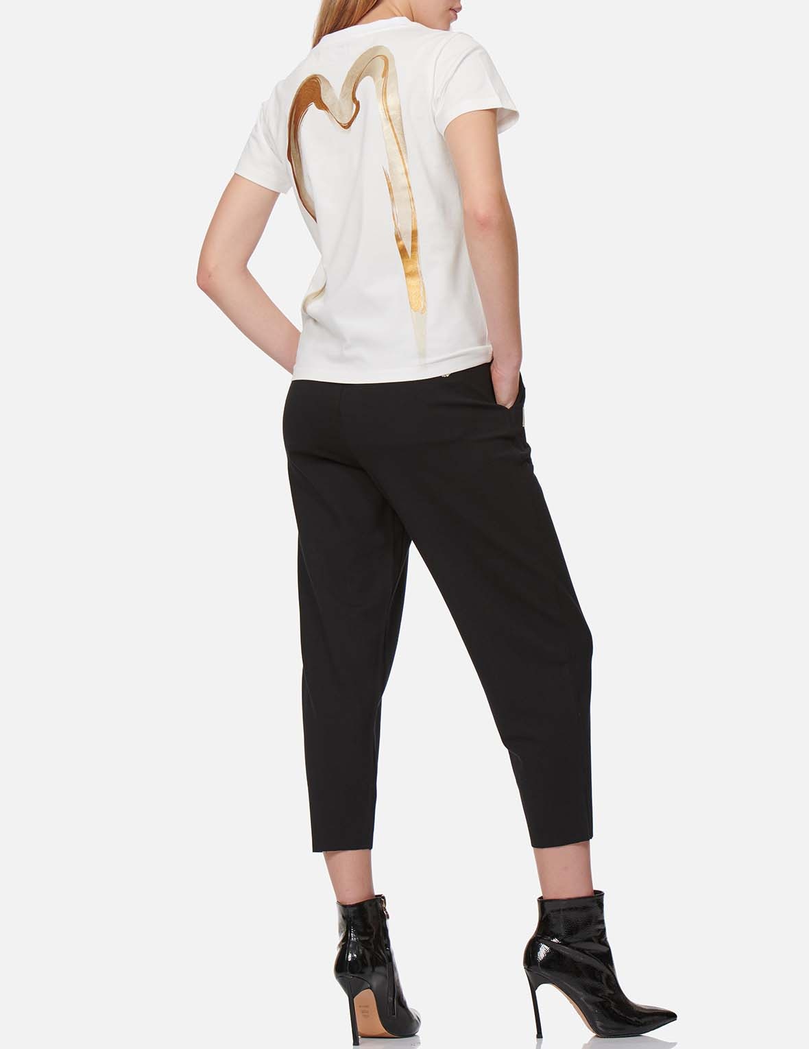 SEAGULL AND KAMON EMBROIDERED  INTERLOCK PANTS - 5