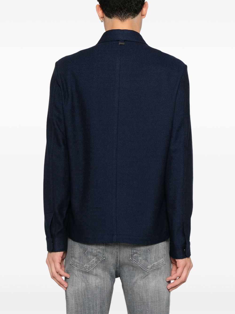 textured shirt jacket - 4