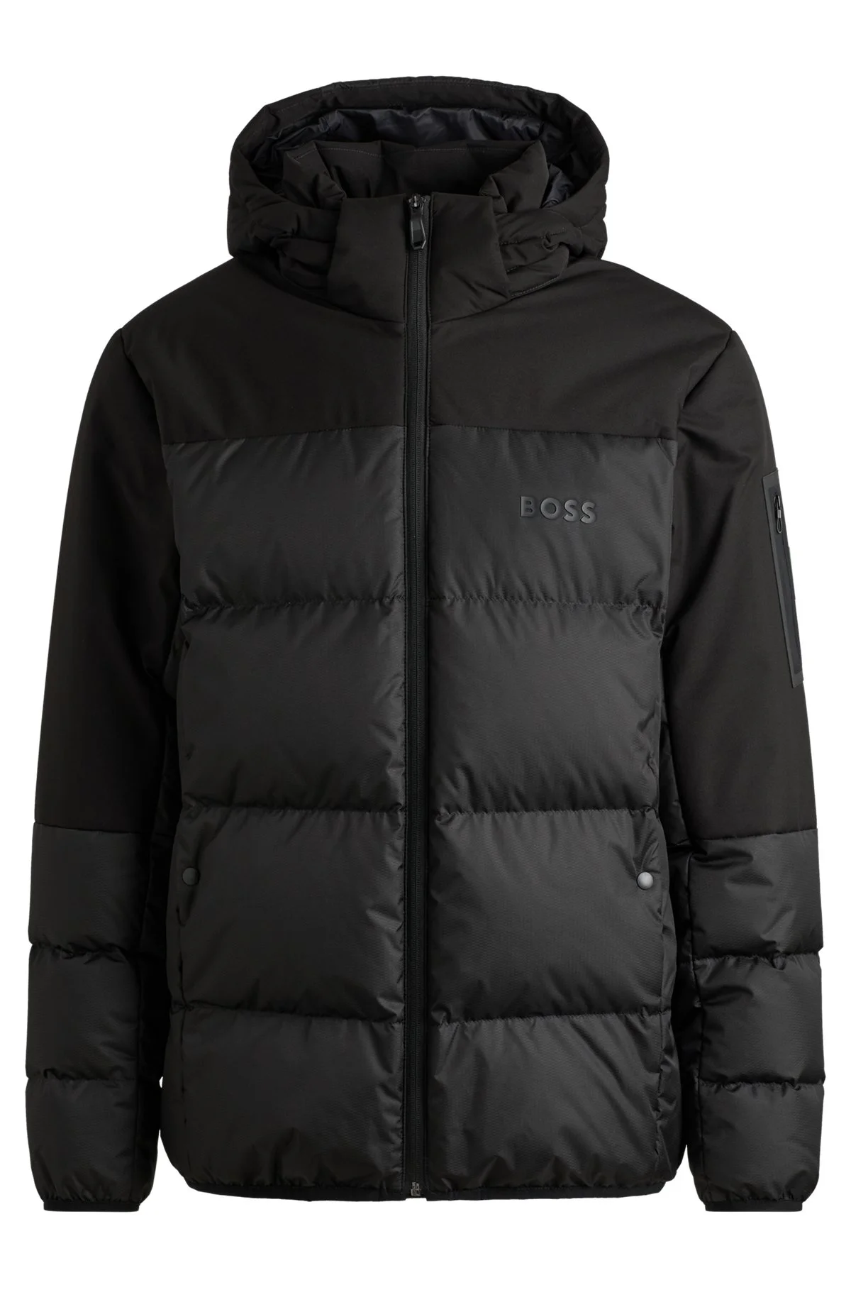 WATER-REPELLENT DOWN JACKET WITH DETACHABLE HOOD - 1