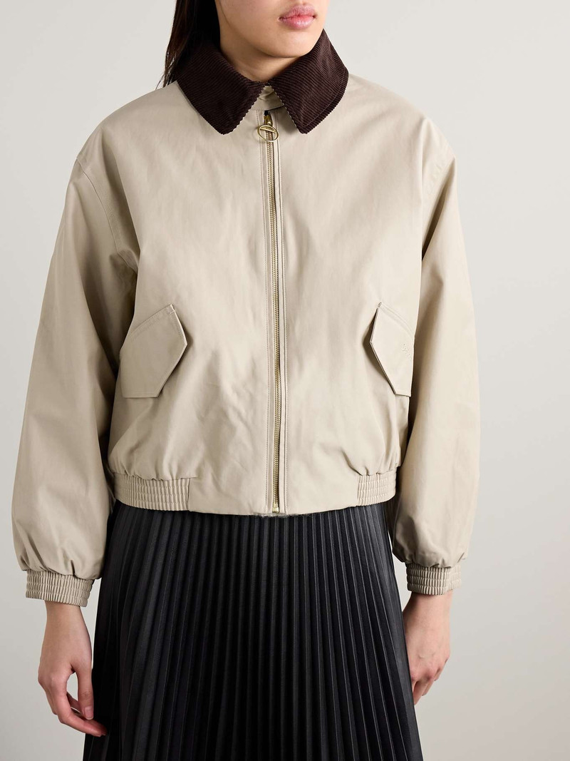 + Alexa Chung Anna corduroy-trimmed cotton-blend jacket Sand 3