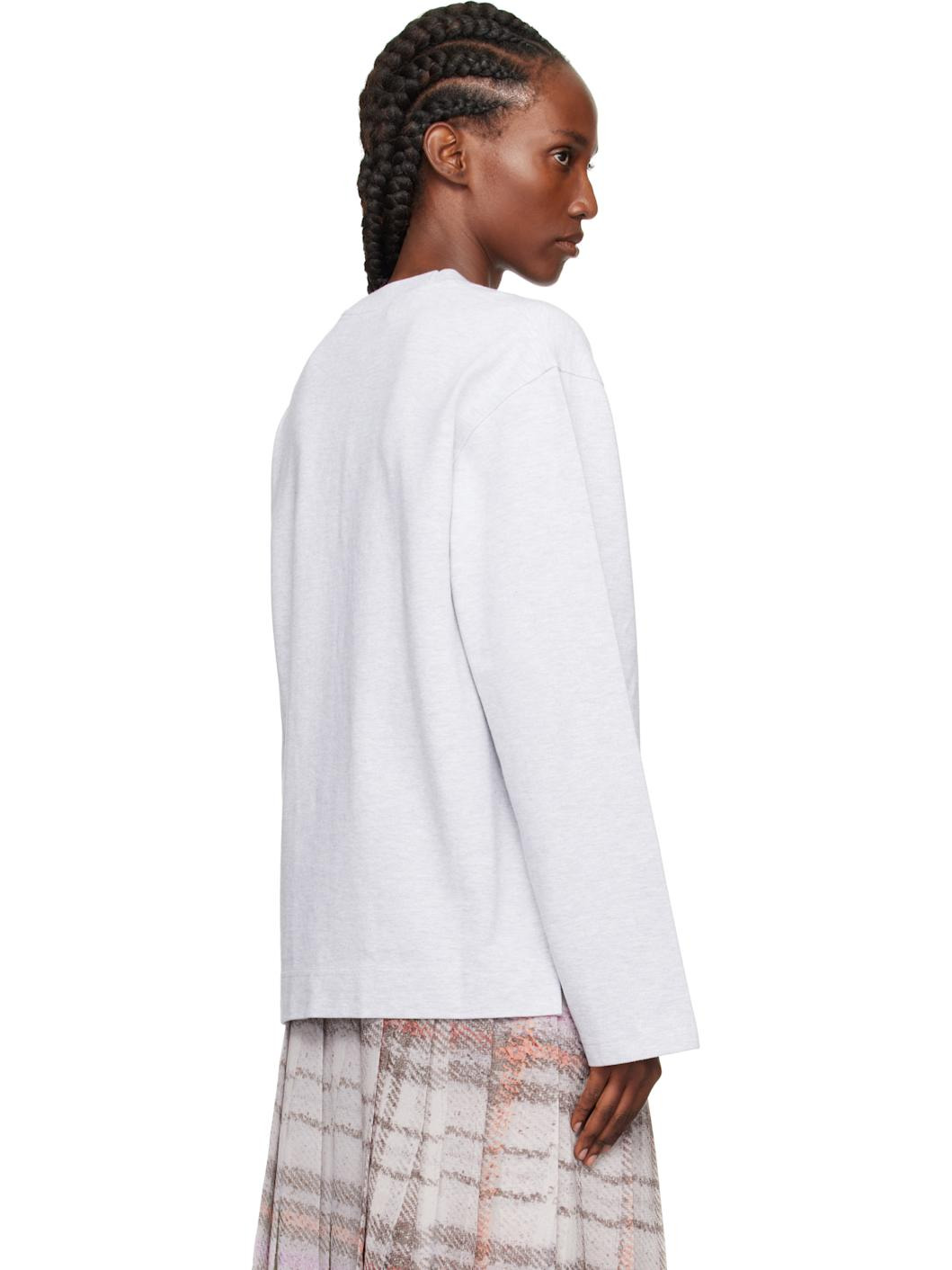 Gray Embroidered-Logo T-shirt - 3