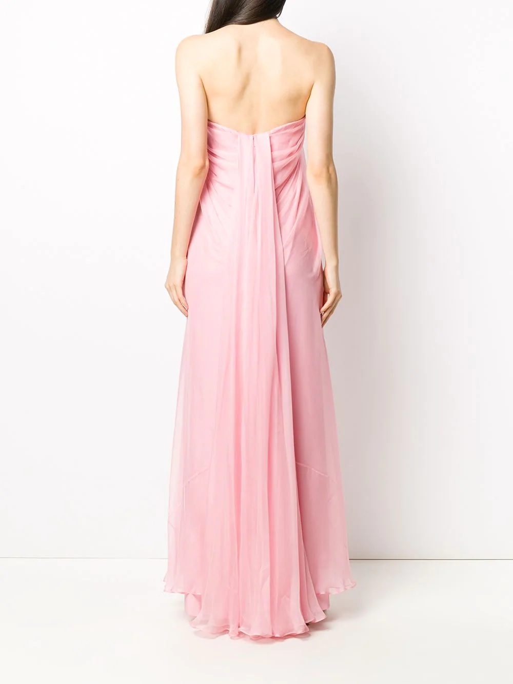 pleated strapless dress - 4