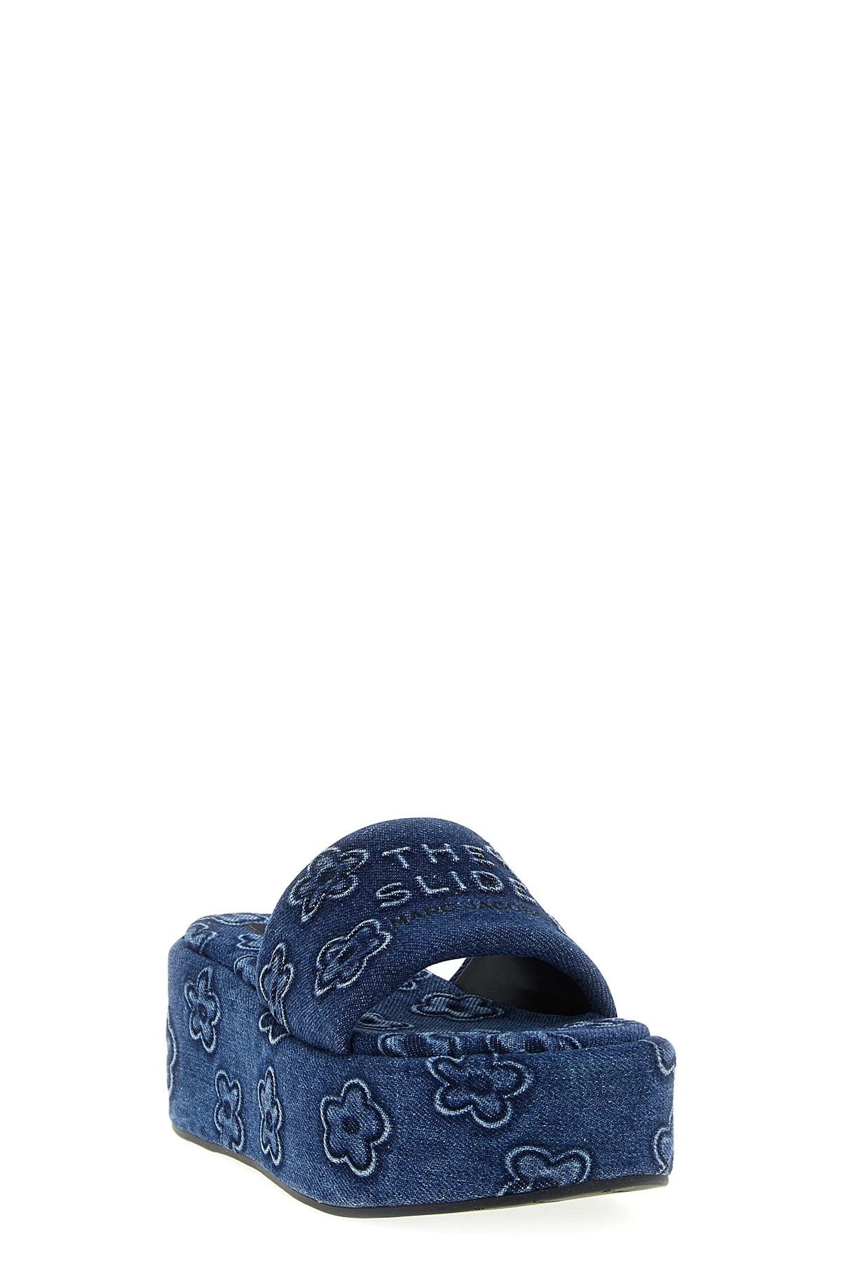 'The Puffy Daisy Denim Platform Sandal' slides - 2