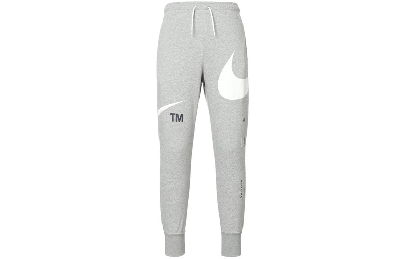 Nike Men's Nike Large Logo Lacing Knit Bundle Feet Sports Pants/Trousers/Joggers Autumn Light Grey DD6092 outlook