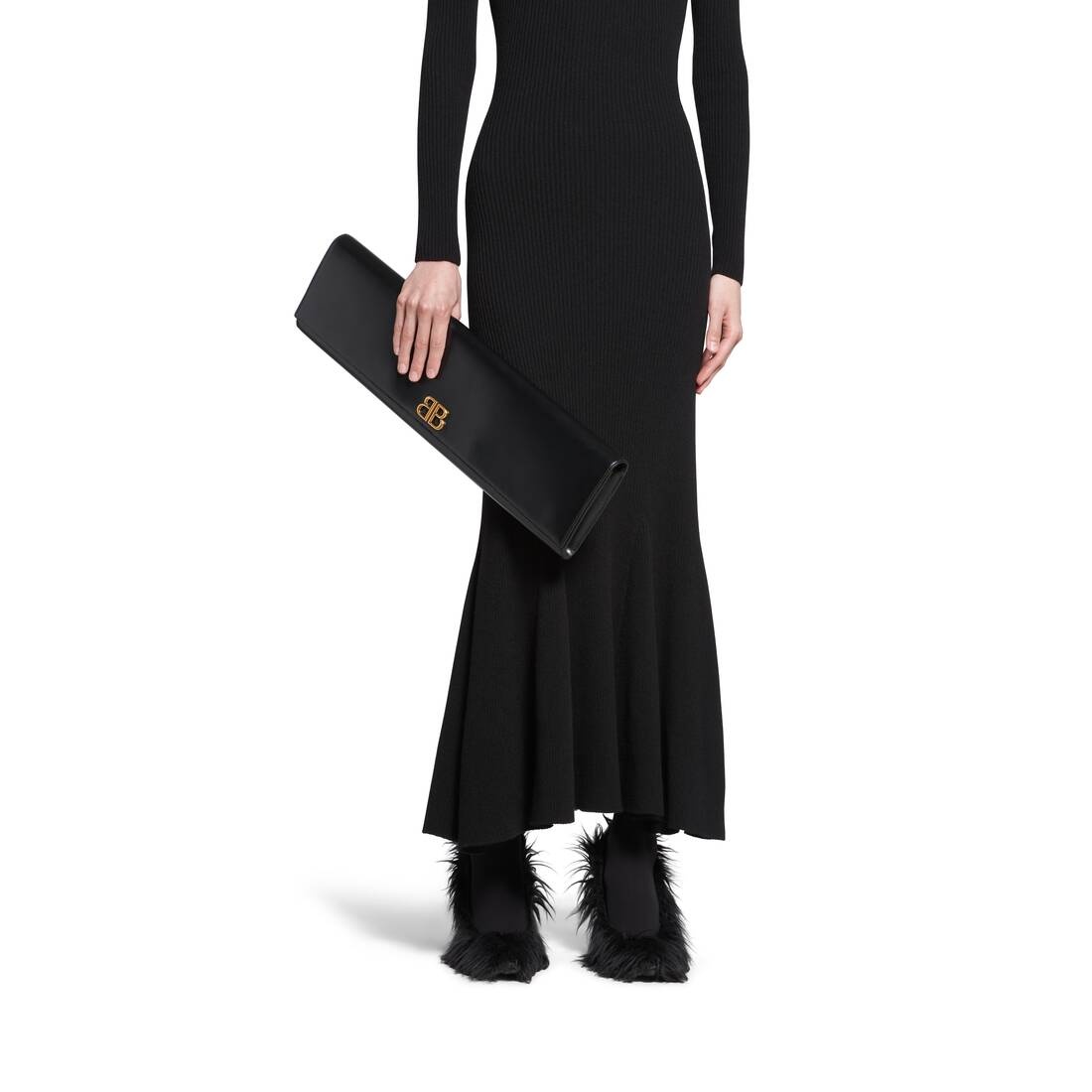 Women's Midi Dress in Black - 6
