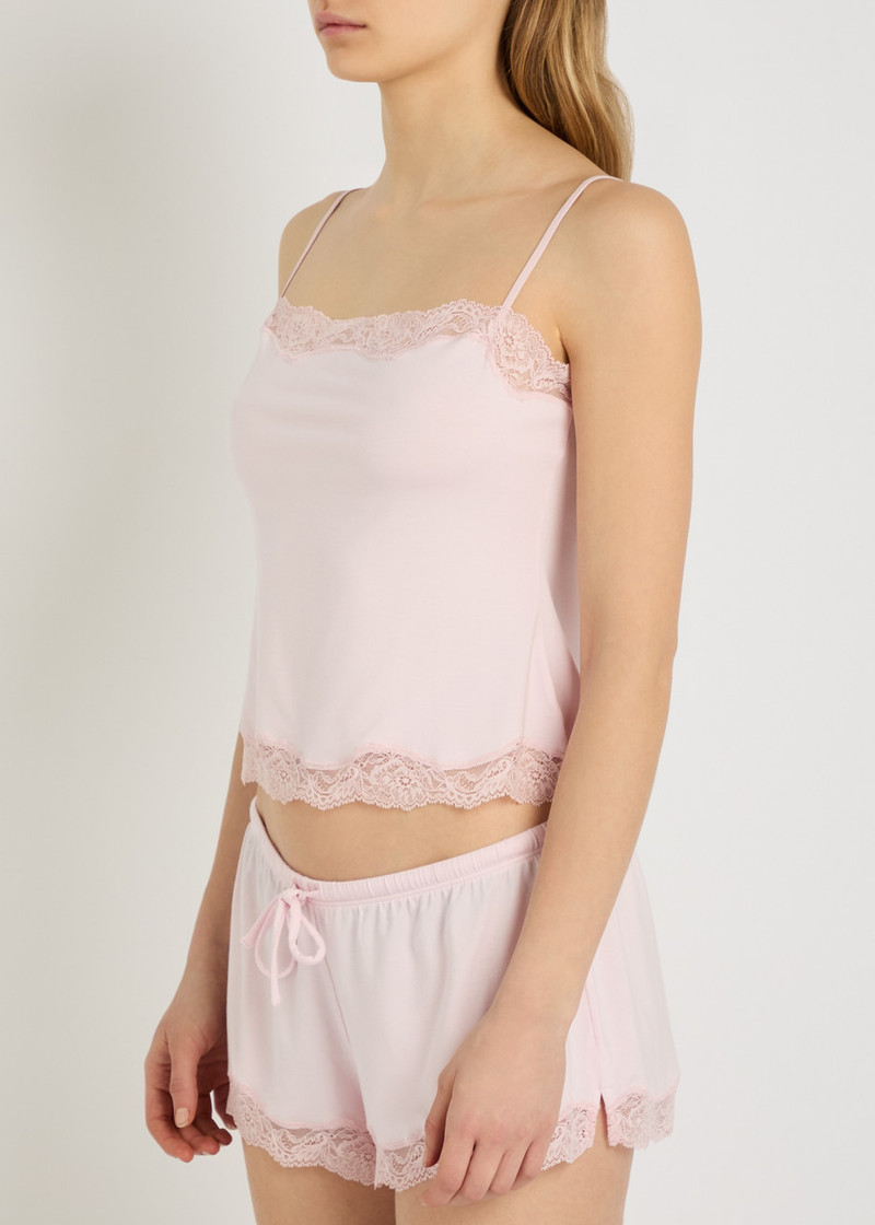 SKIMS Skims Lace-trim Stretch-modal Pyjama set outlook