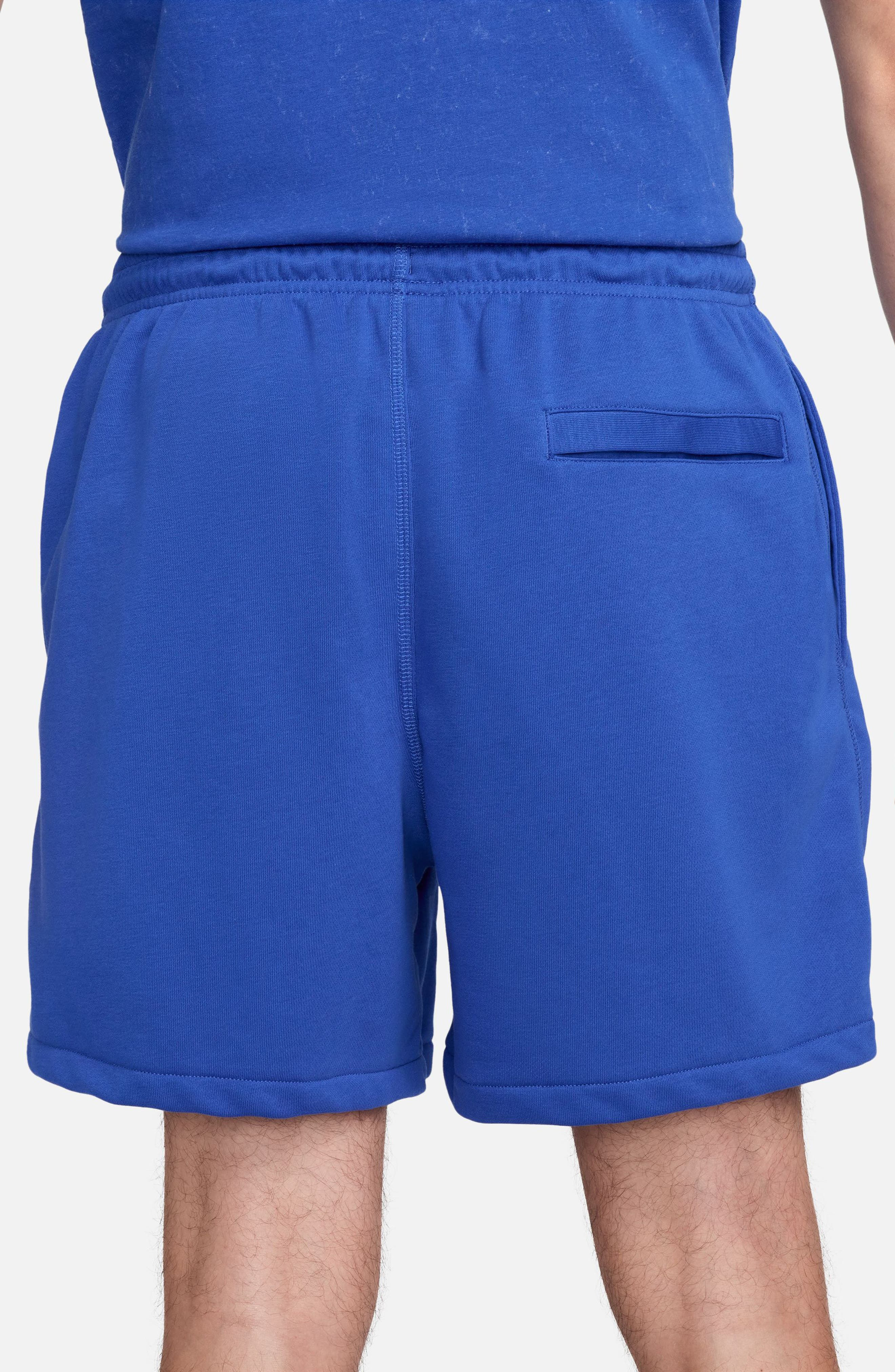 Nike Club French Terry Flow Shorts in Game Royal/Game Royal/White at Nordstrom - 2