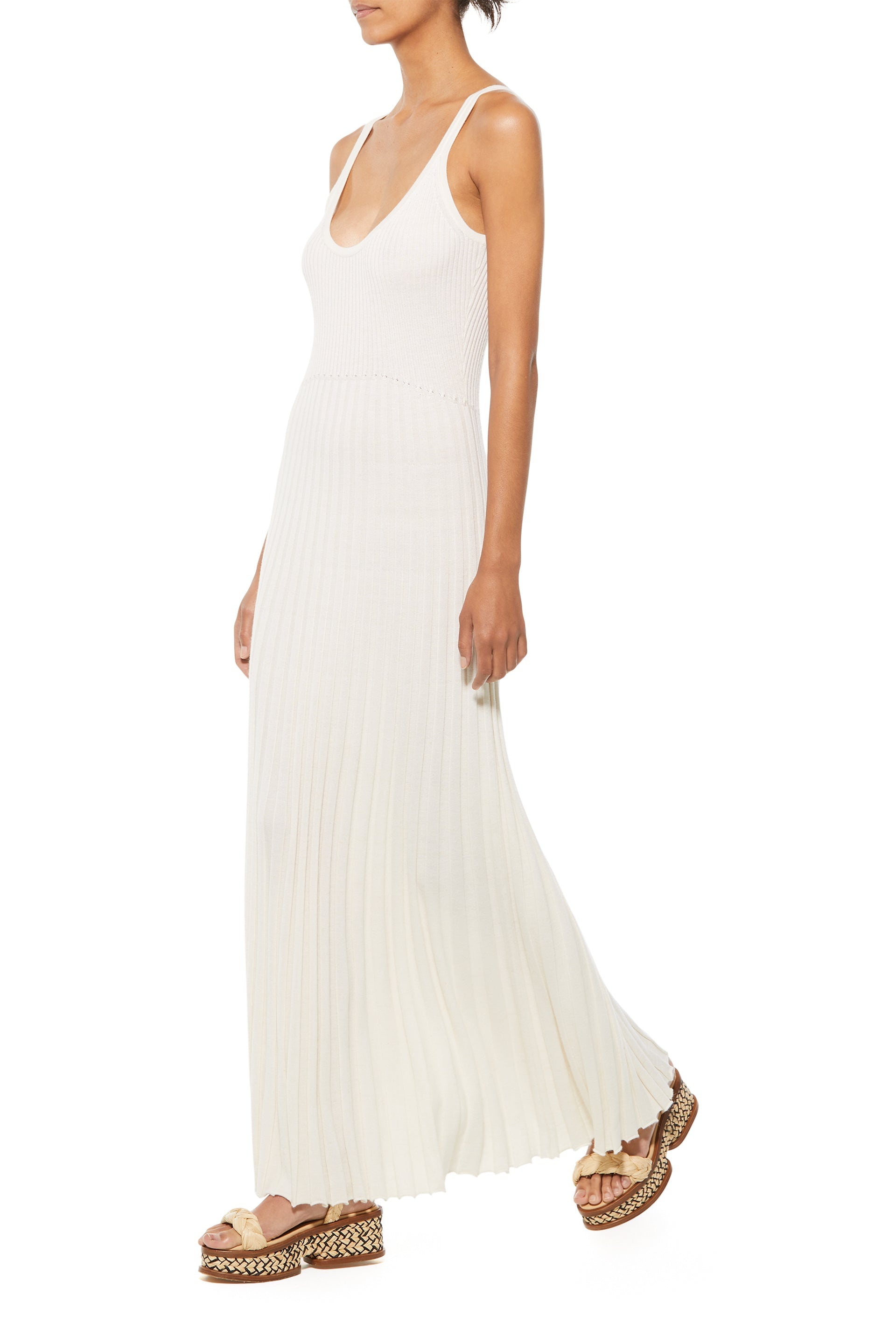 Maresca Dress in Ivory Cashmere Silk - 6