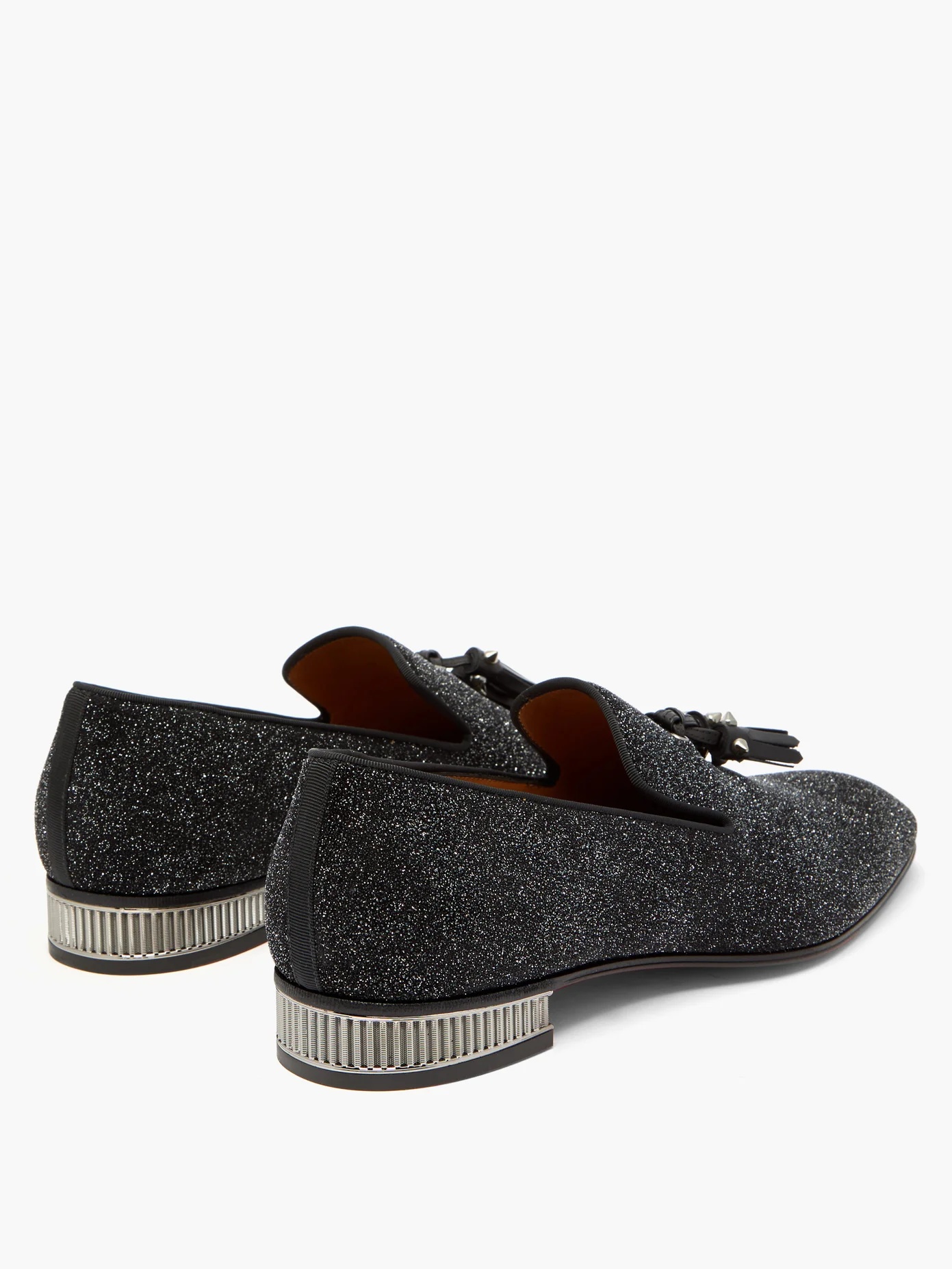 Colonnaki glittered leather loafers - 4