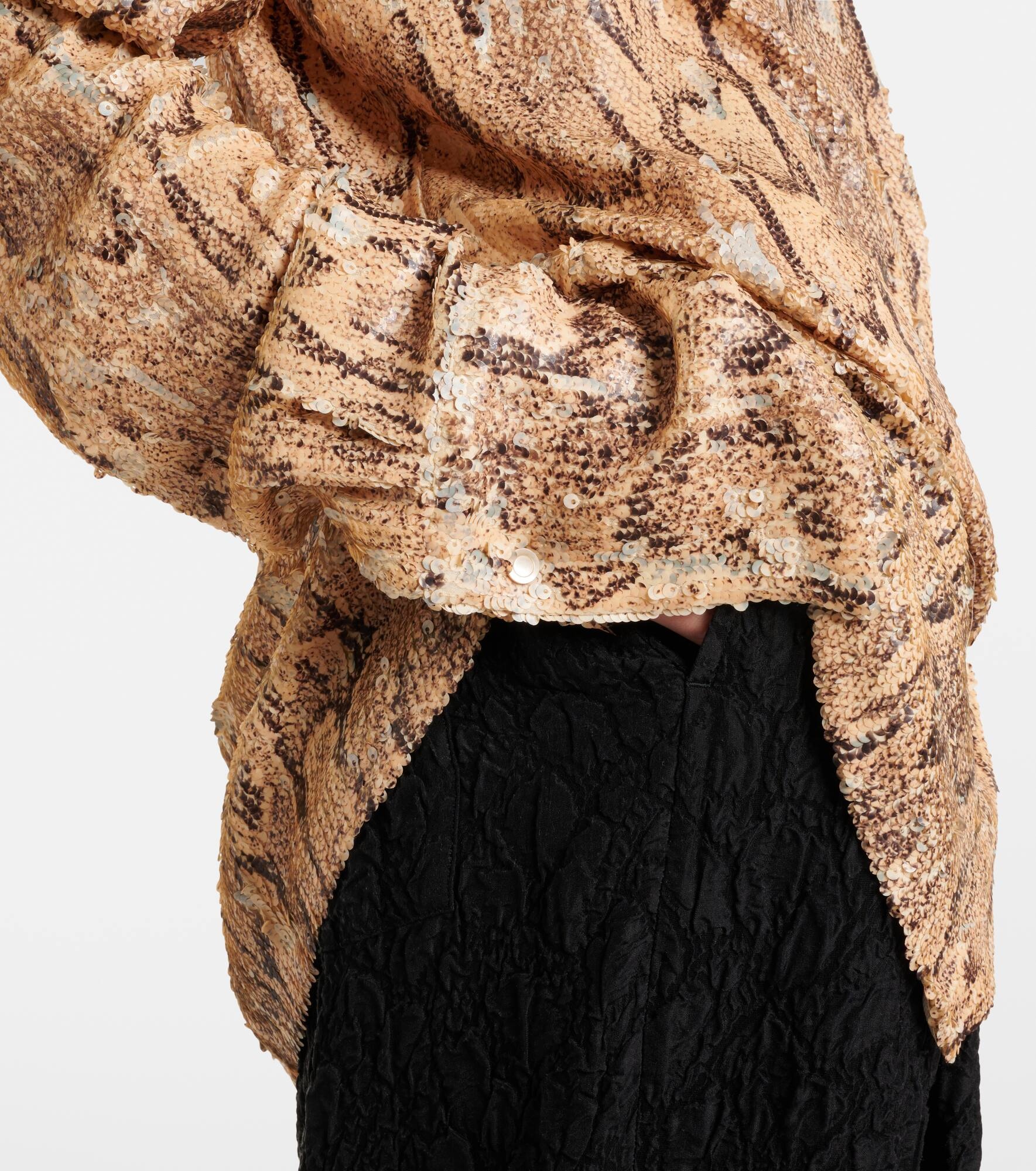 Sequined snake-effect shirt - 5