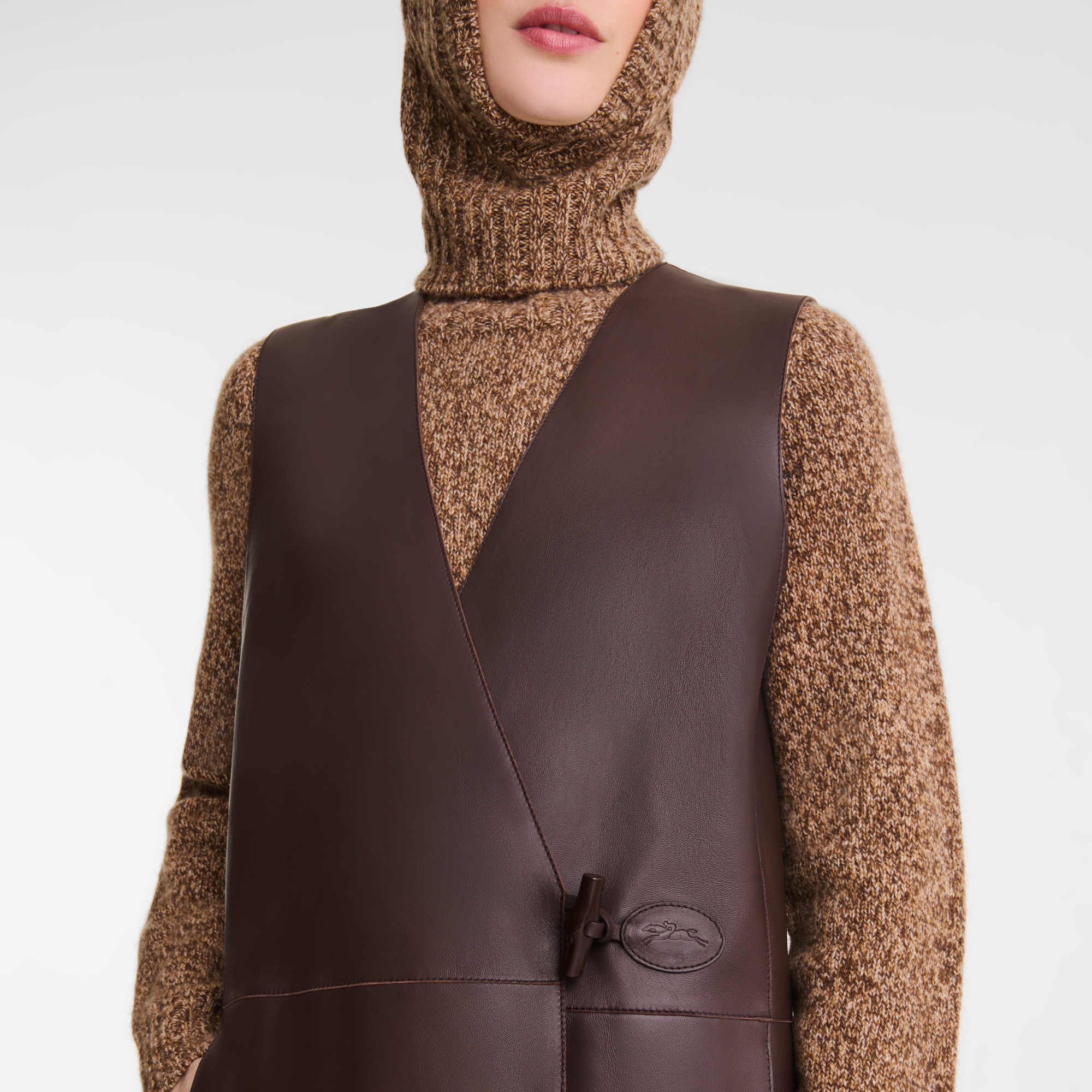Sleeveless jacket Ebony - Leather - 5